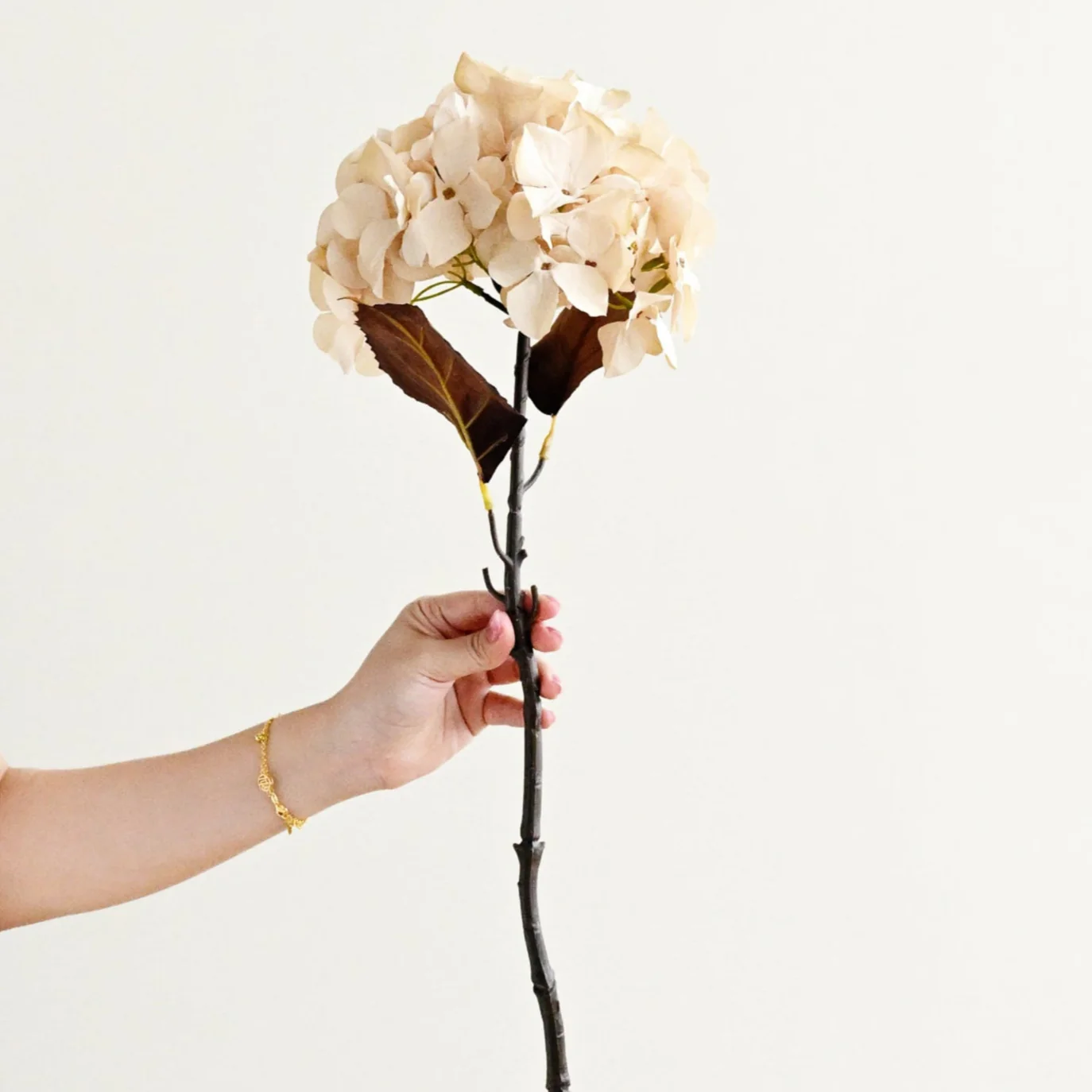 Artificial Hydrangea Stem - Natural