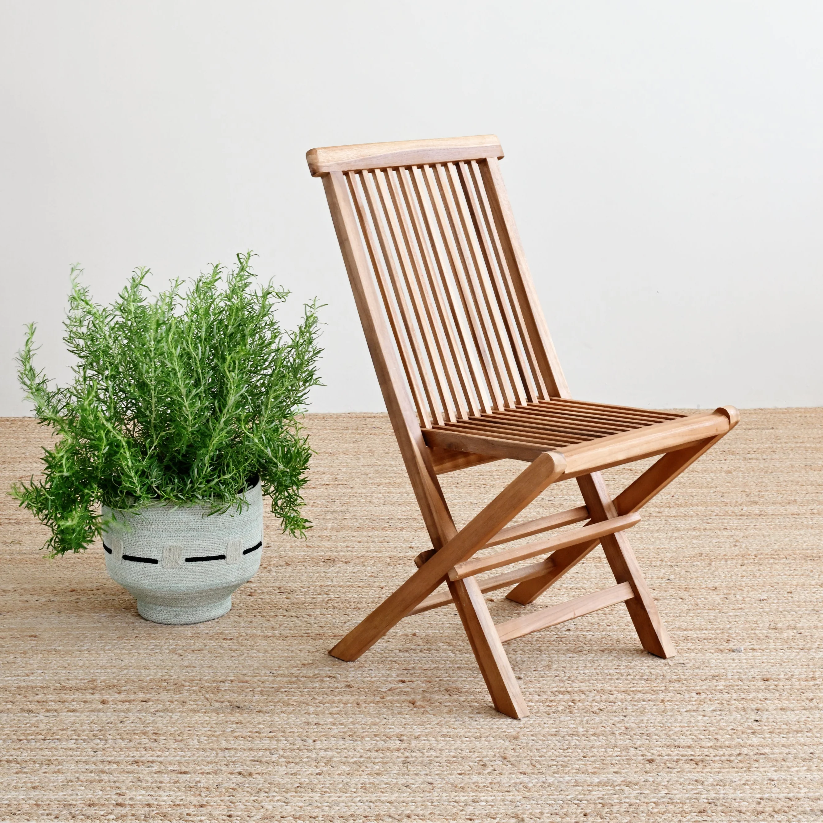 Aruna Teak Folding Chair - Image 3