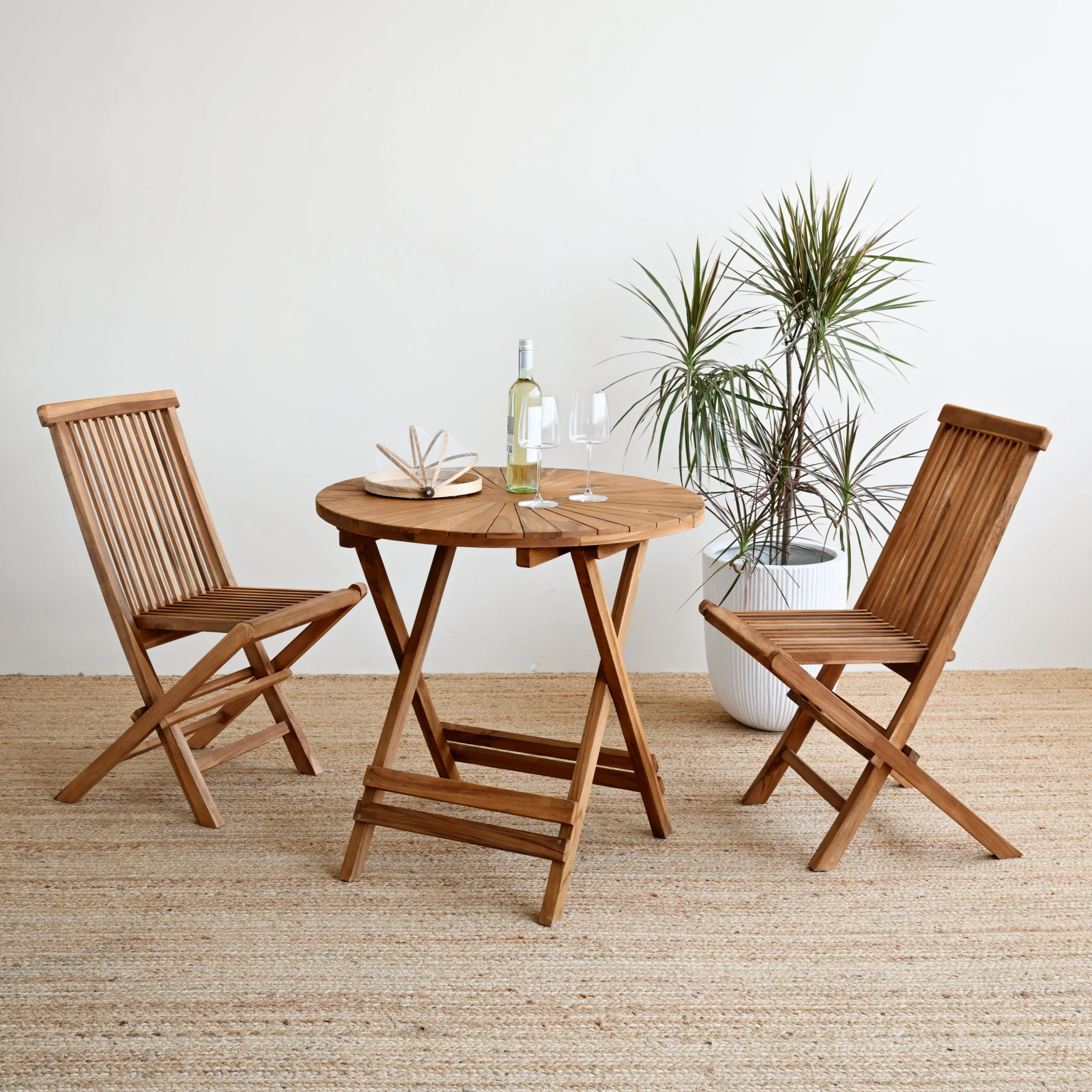 Aruna Teak Folding Chair - Image 5