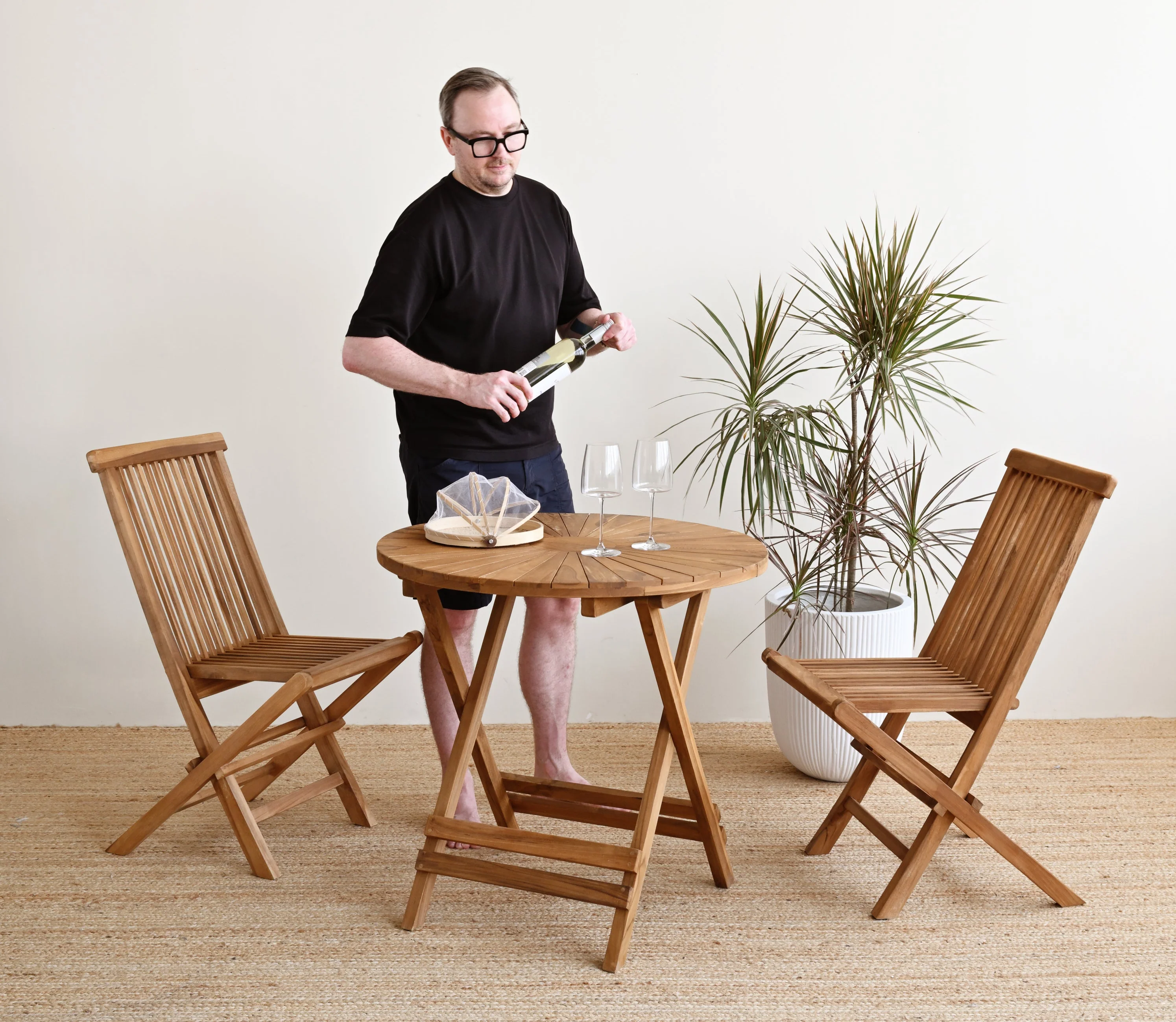 Aruna Teak Folding Chair - Image 7