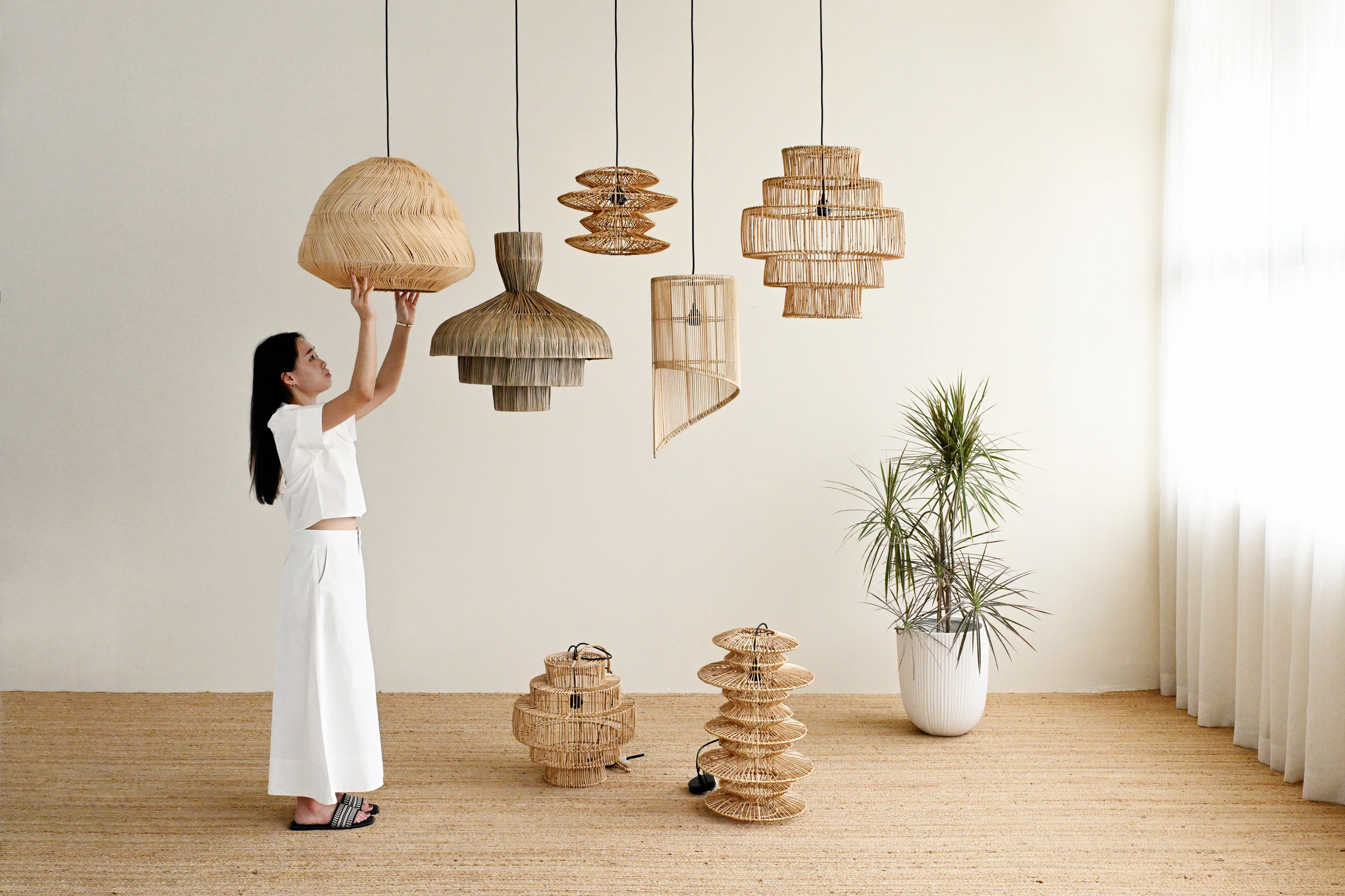 Bella Rattan Pendant Lamp - Image 7