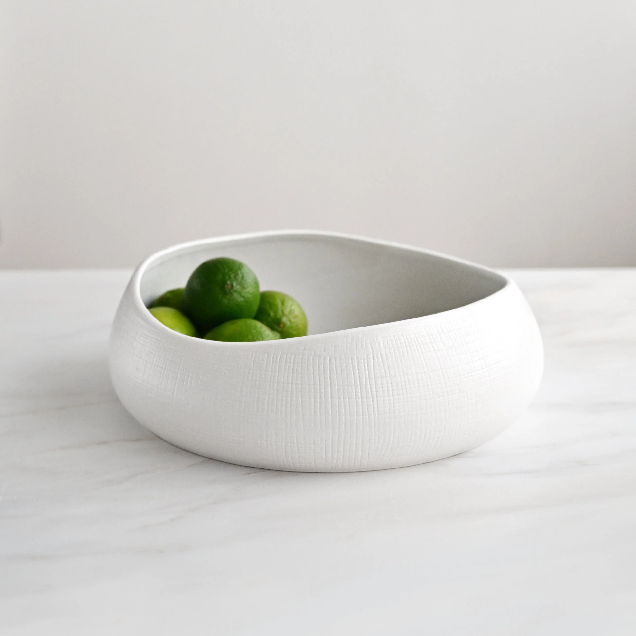 Bisque Round Bowl White - Image 4