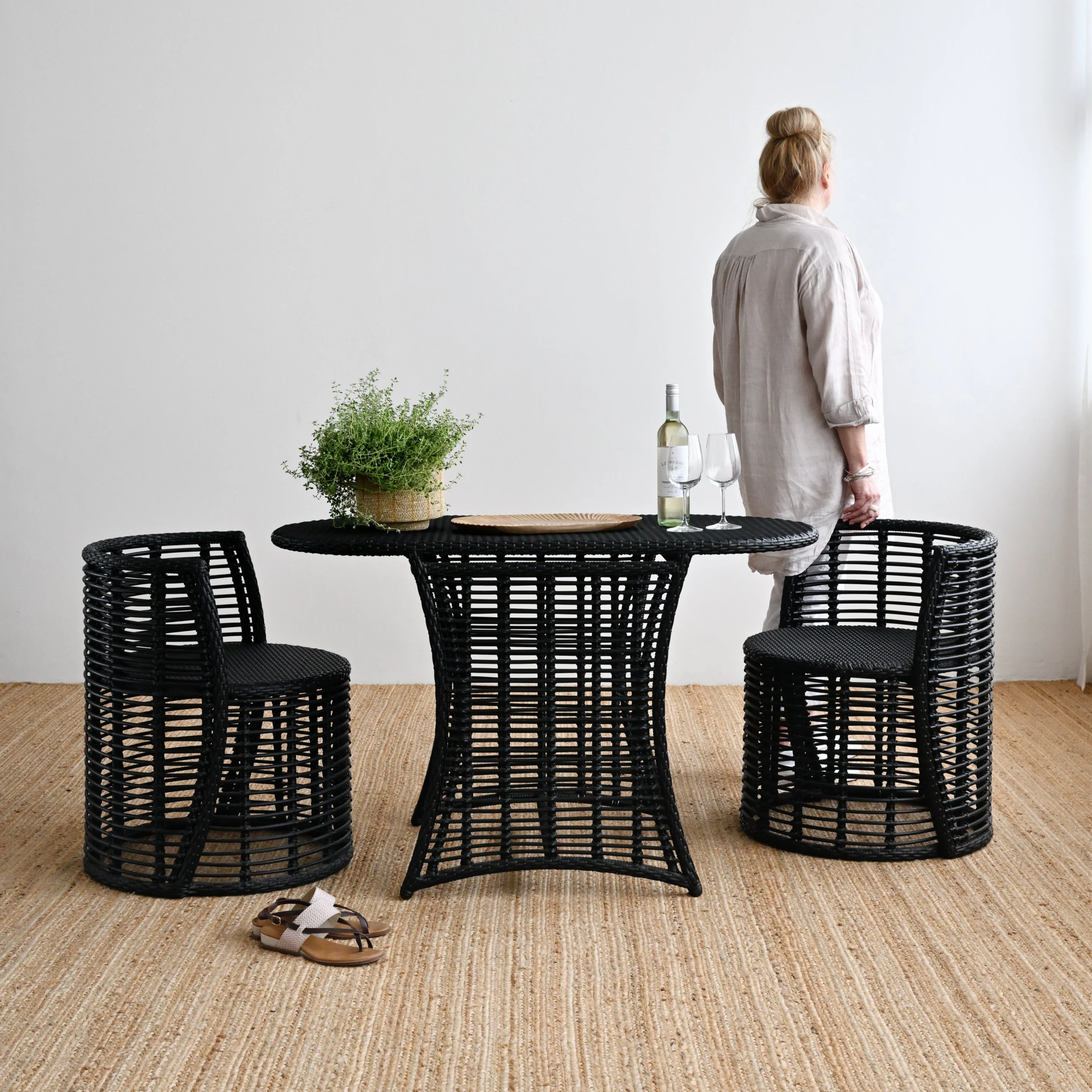 Outdoor Rattan Balcony Set - Image 3