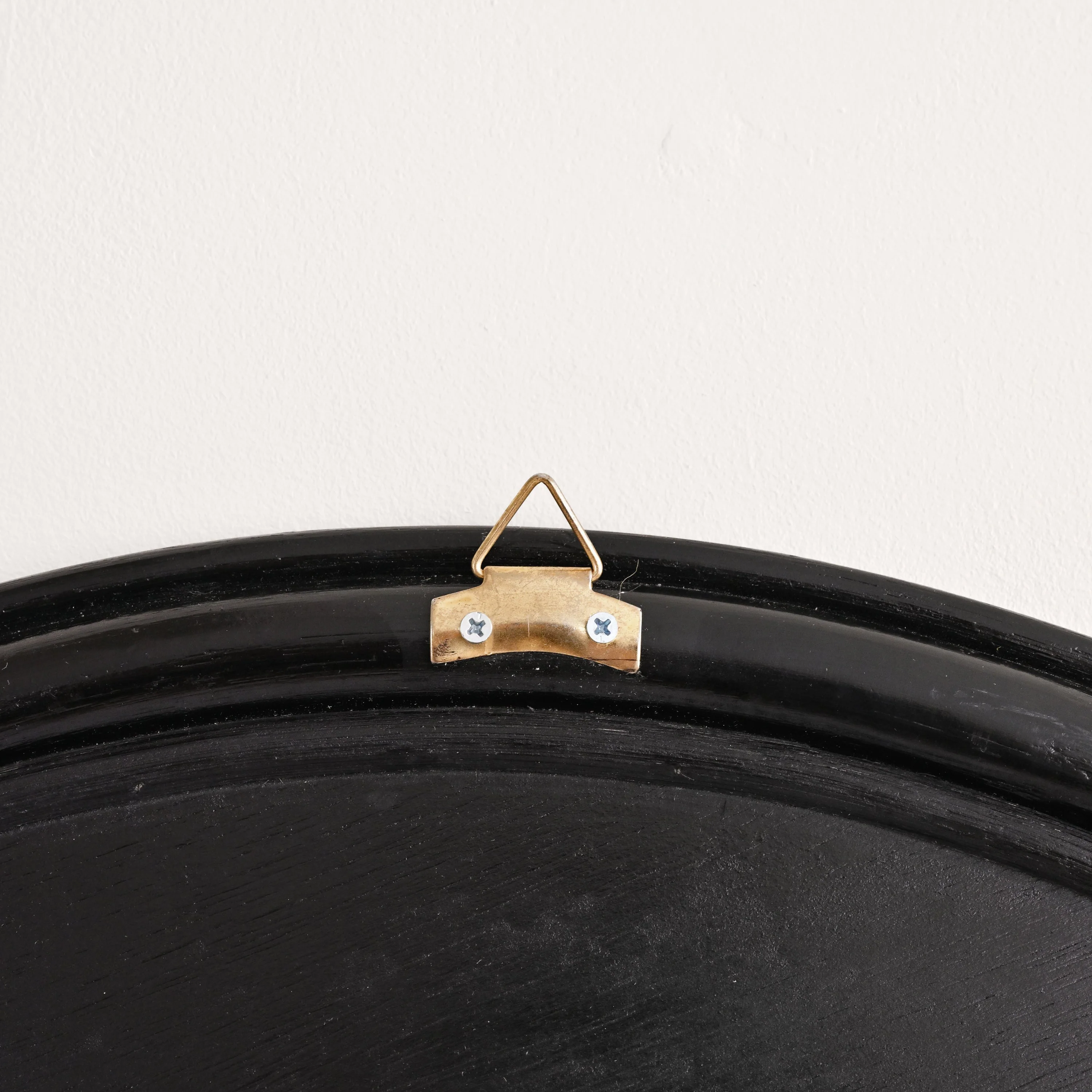 Black Round Rattan Mirror - Image 5