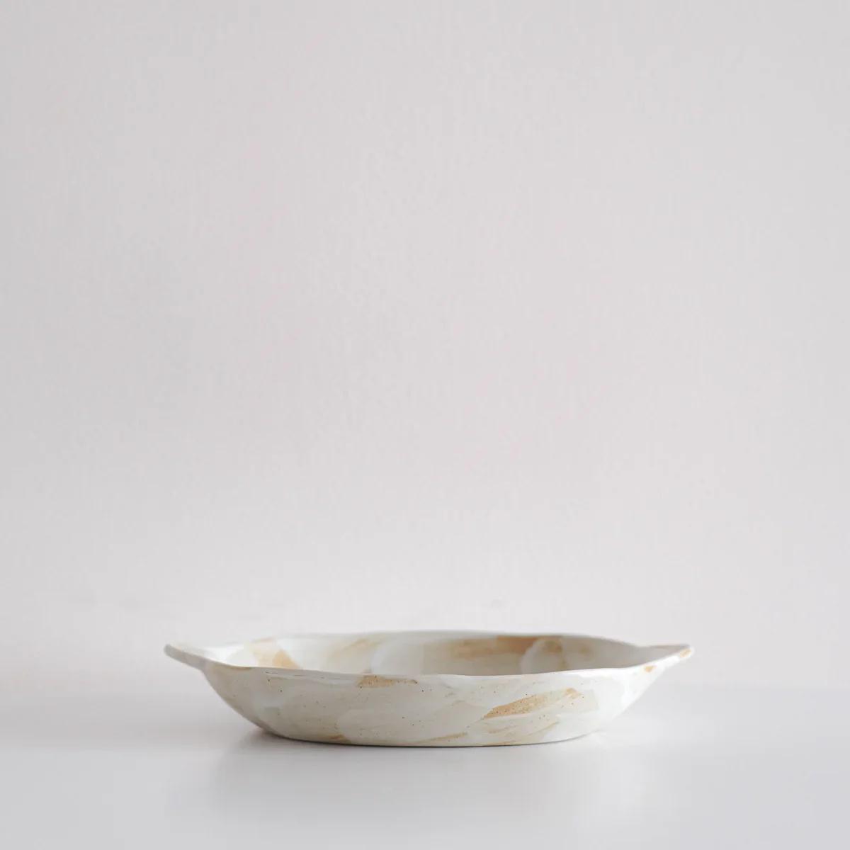 Burnt Umber Handbrushed Oval Flat Dish - Image 2