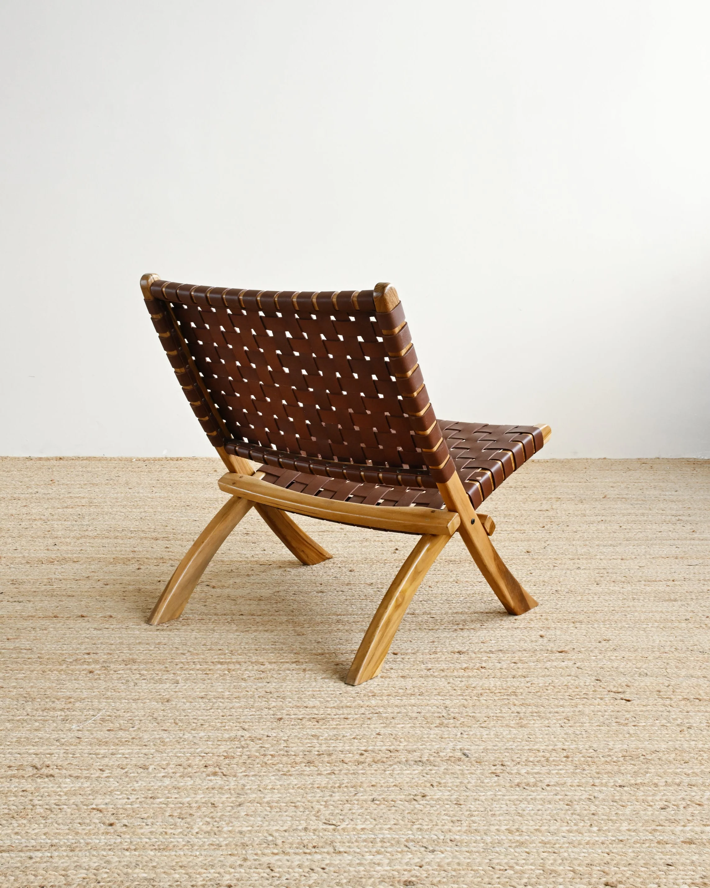Catania Leather Folding Chair - Cognac - Image 3