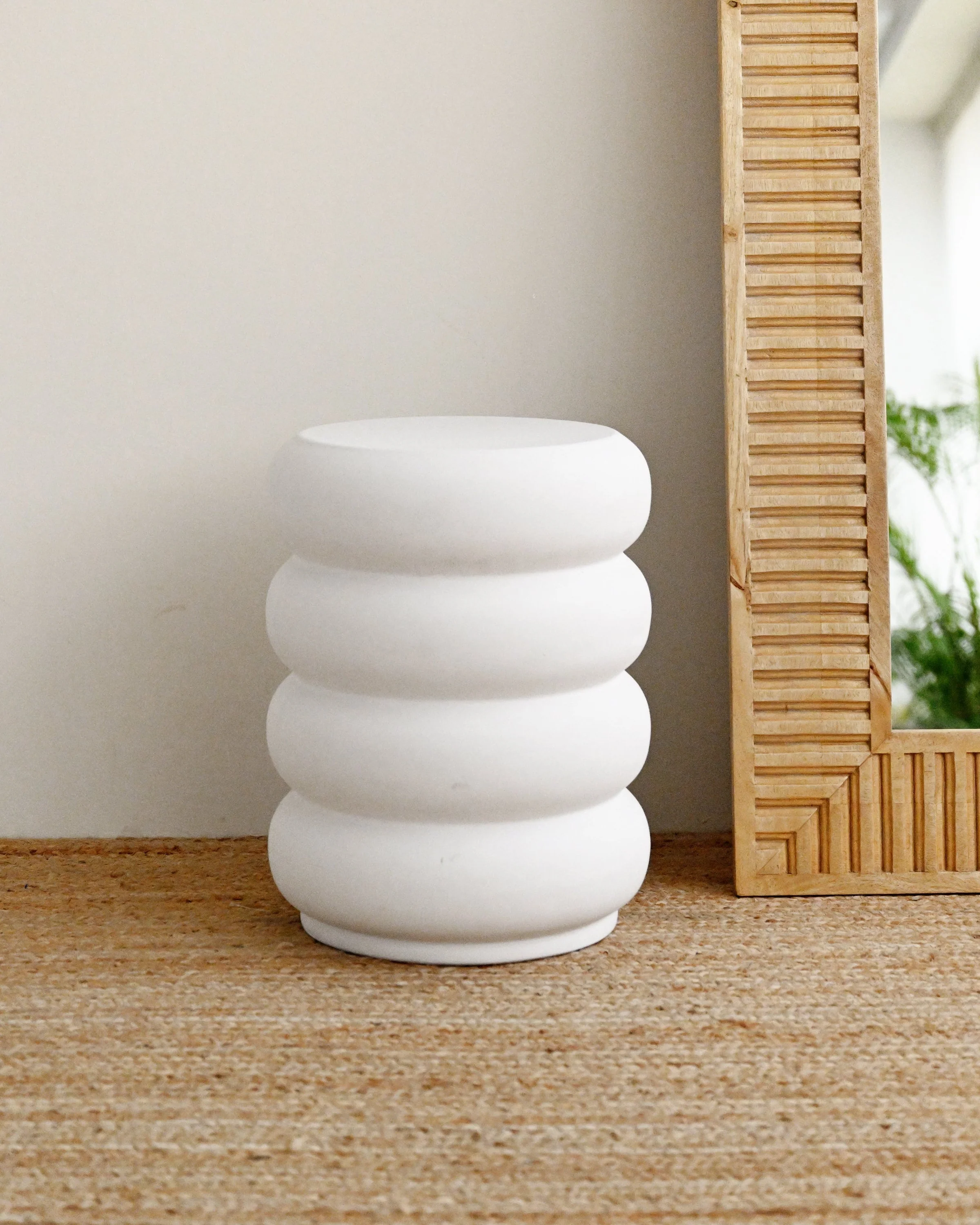 Chelin Concrete Stool - White