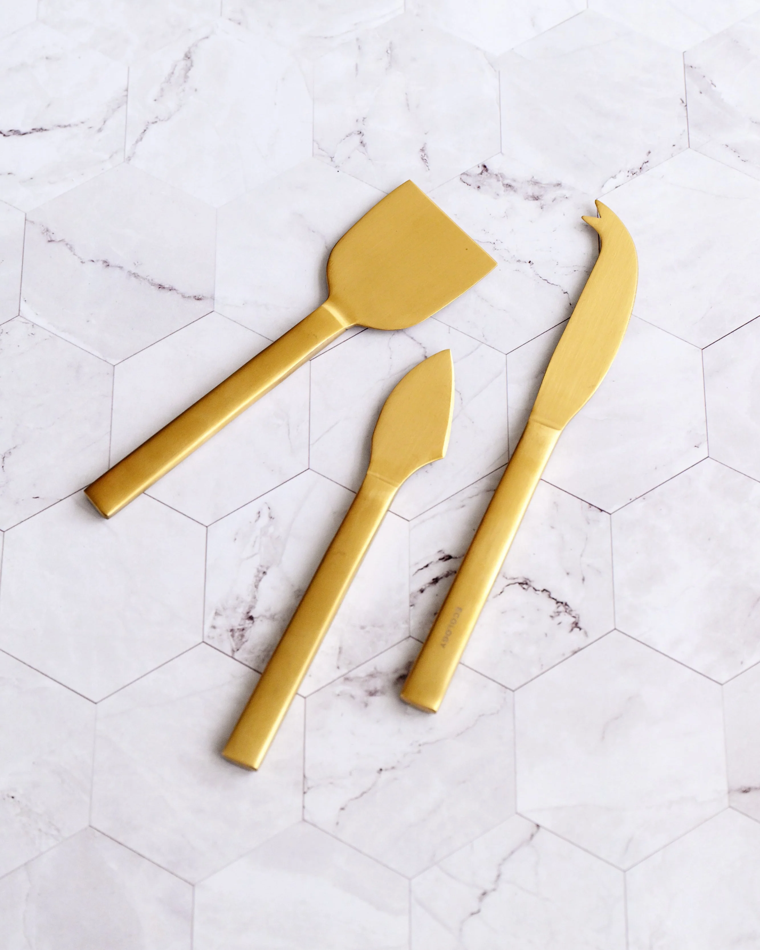 Forge 3pc Cheese Set - Matte Gold - Image 2