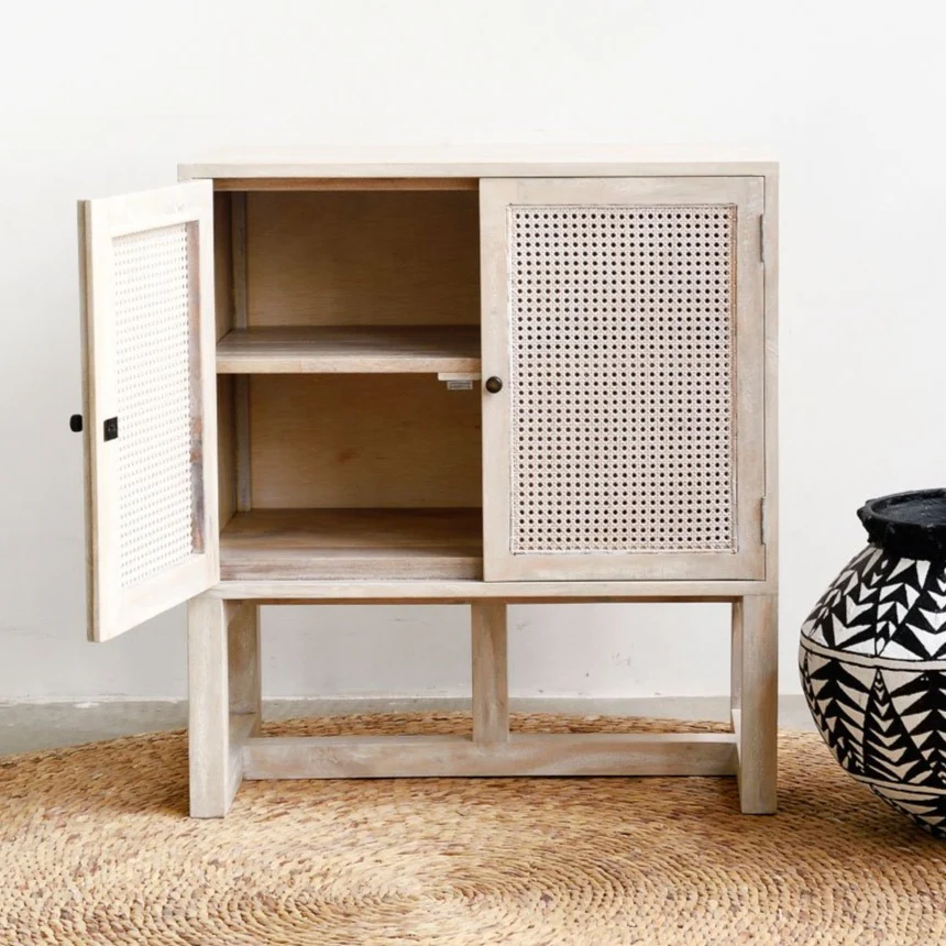 Gili 2 Door Sideboard - White Wash - Image 2