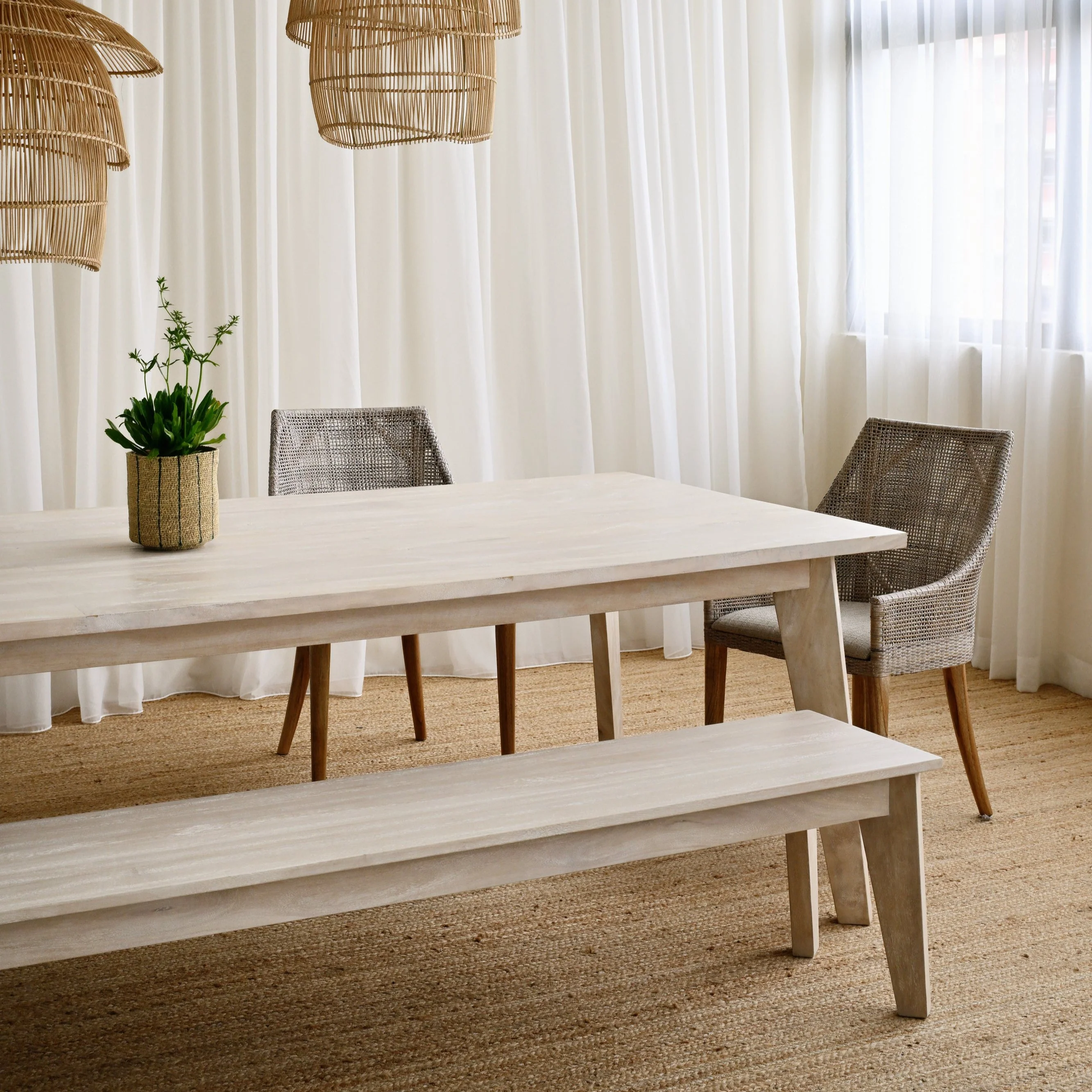 Gili Bench White Wash - Image 4