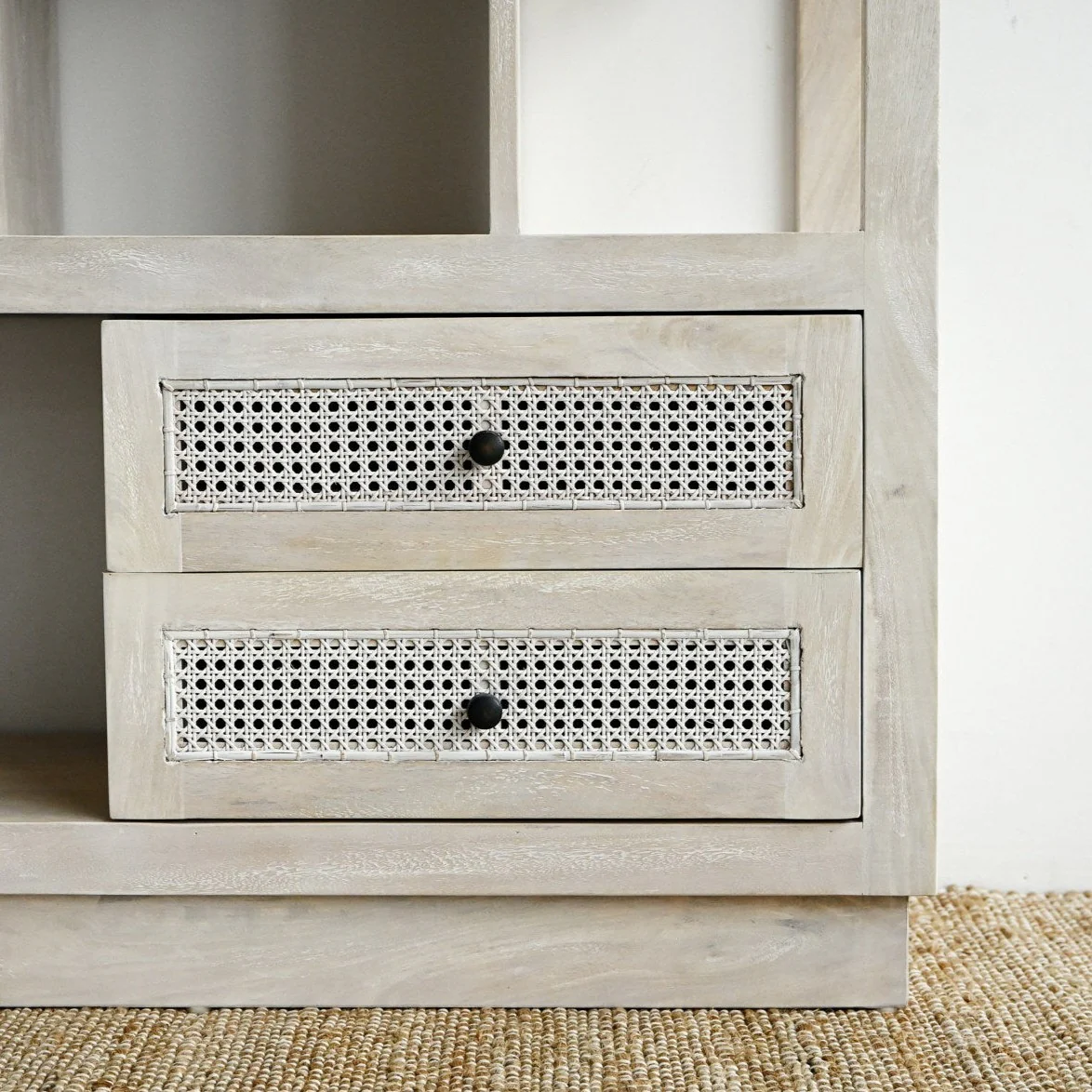 Gili Rectangular Bookshelf - White Wash - Image 4