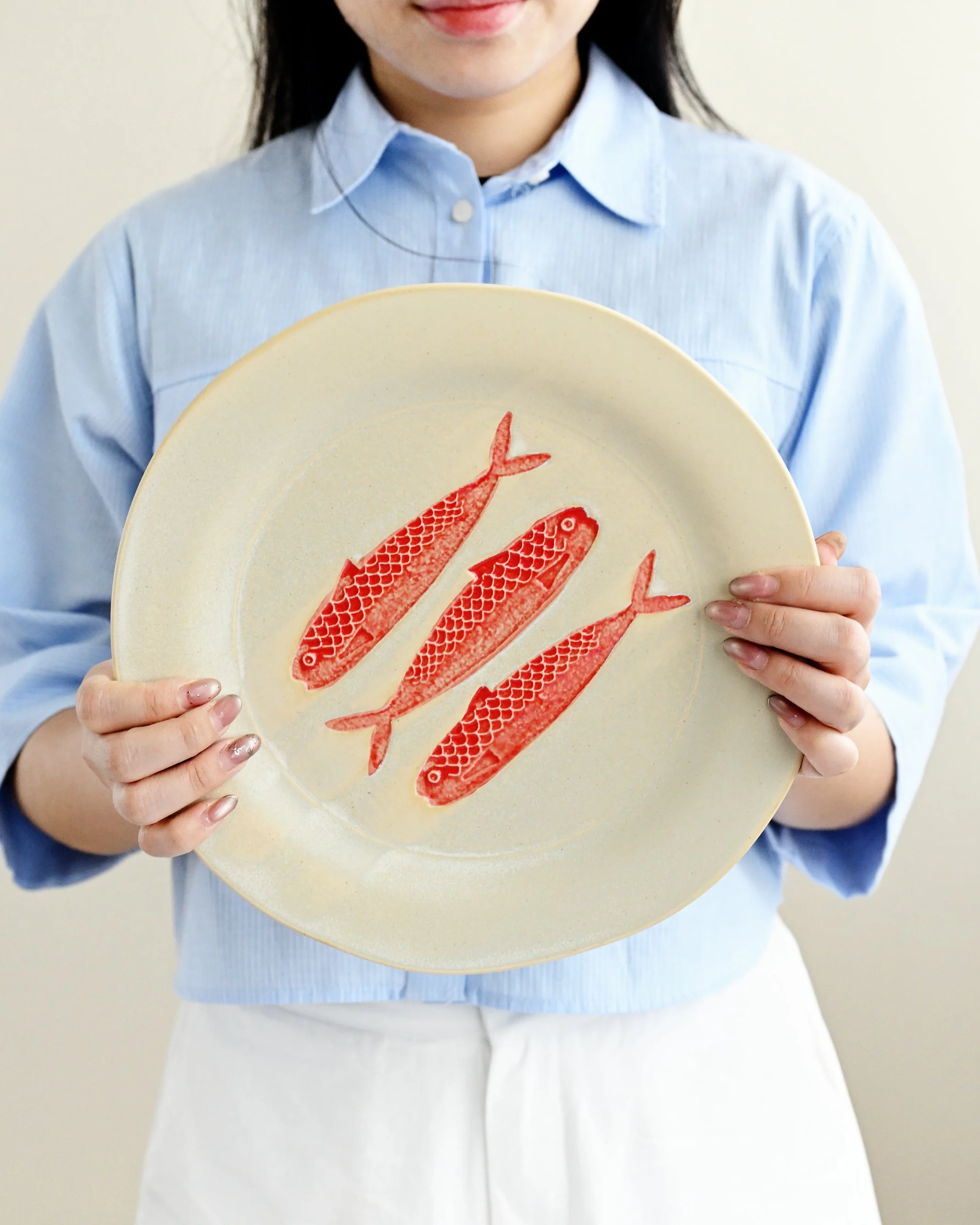 Hadden Dinner Plate Red Set of 4 - Fish