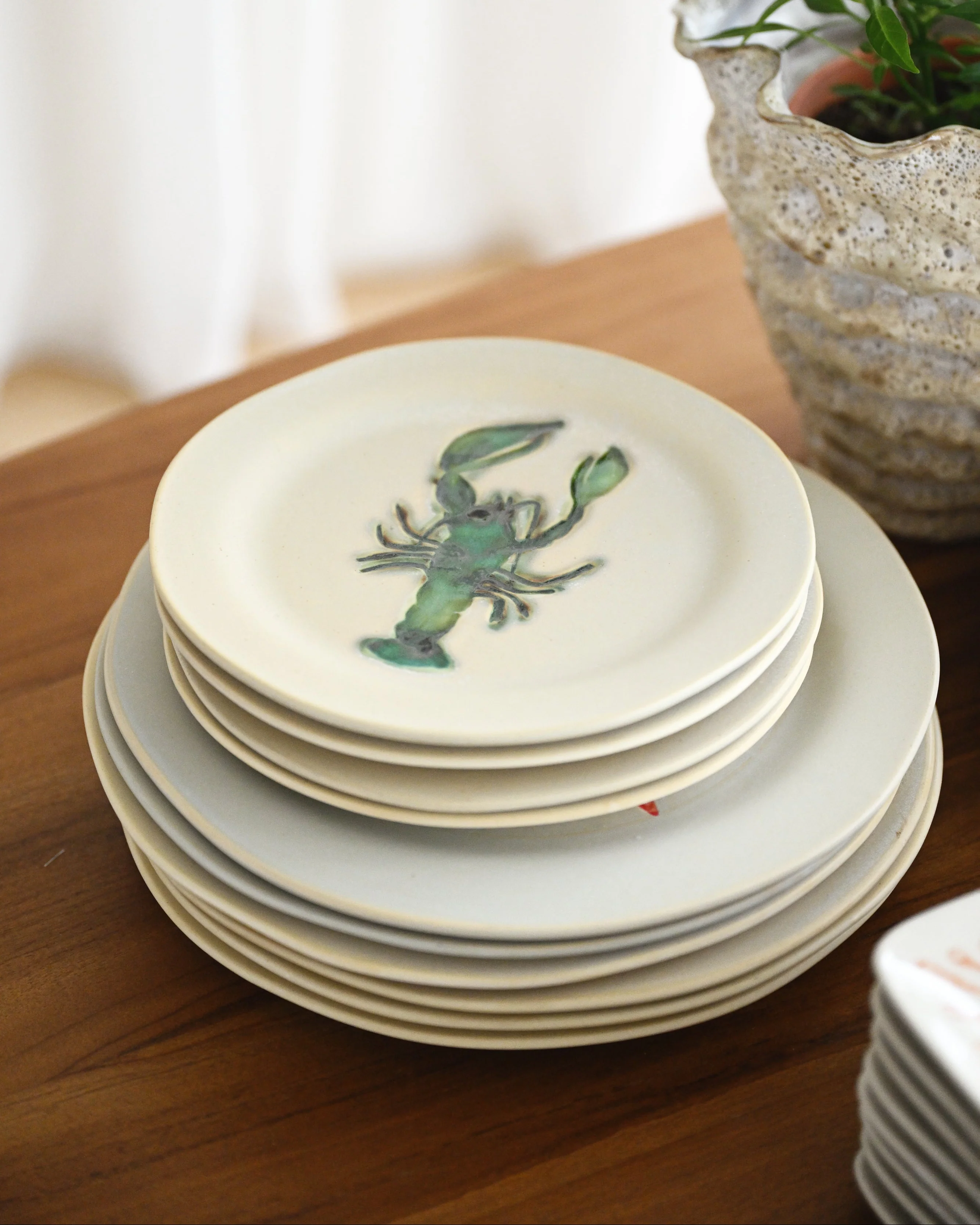 Hadden Side Plate Green Set of 4 - Lobster - Image 2