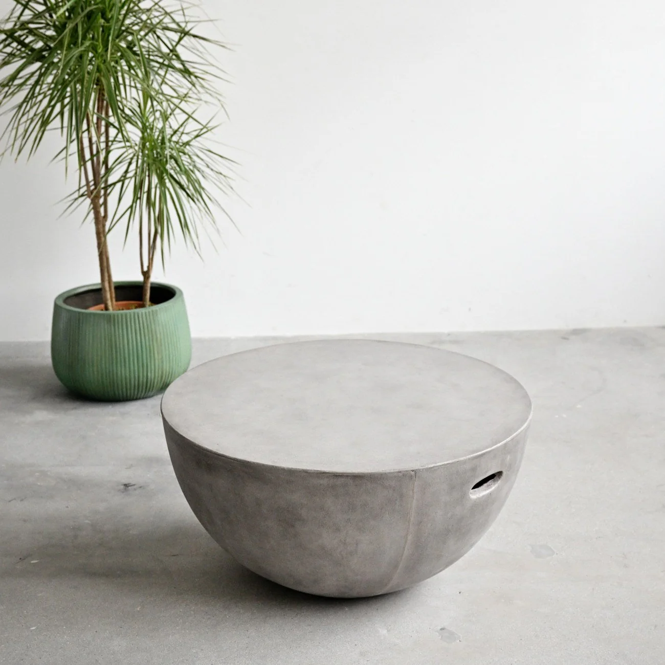 Hemisphere Concrete Coffee Table - Grey - Image 5