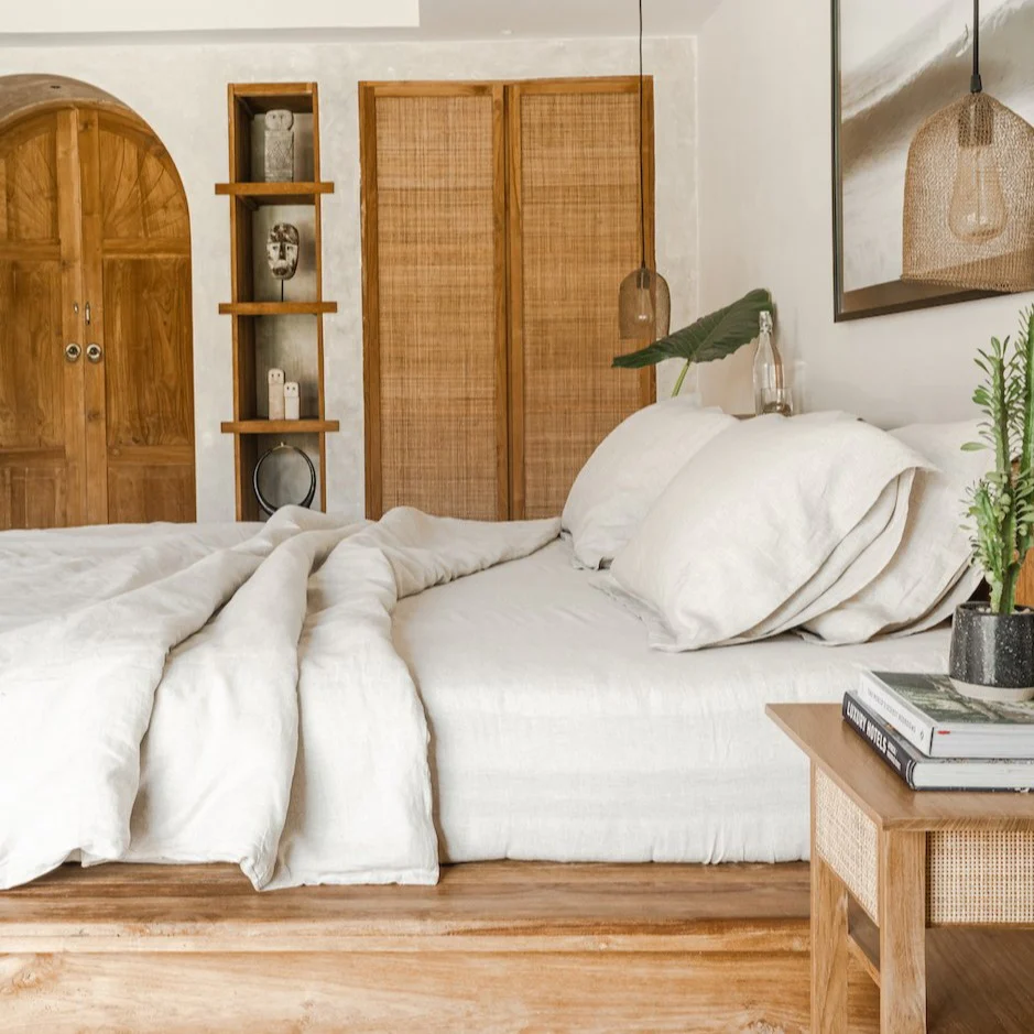 Heveya Linen Fitted Sheet Set - King - Image 2