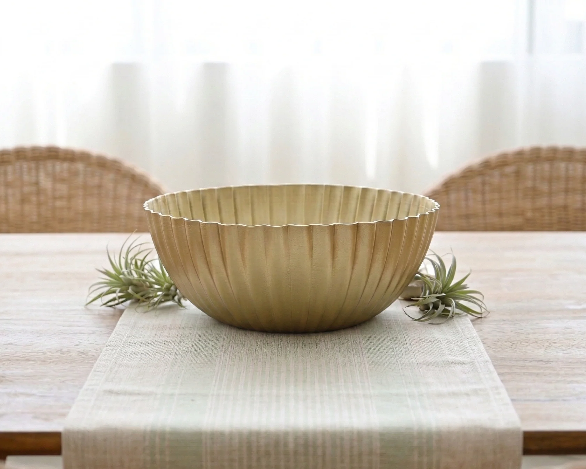 Ingot Fluted Bowl 22cm - Gold - Image 4