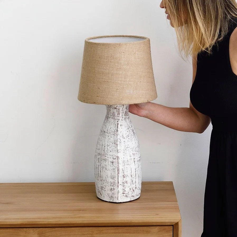 White Wash Java Lamp - Image 7