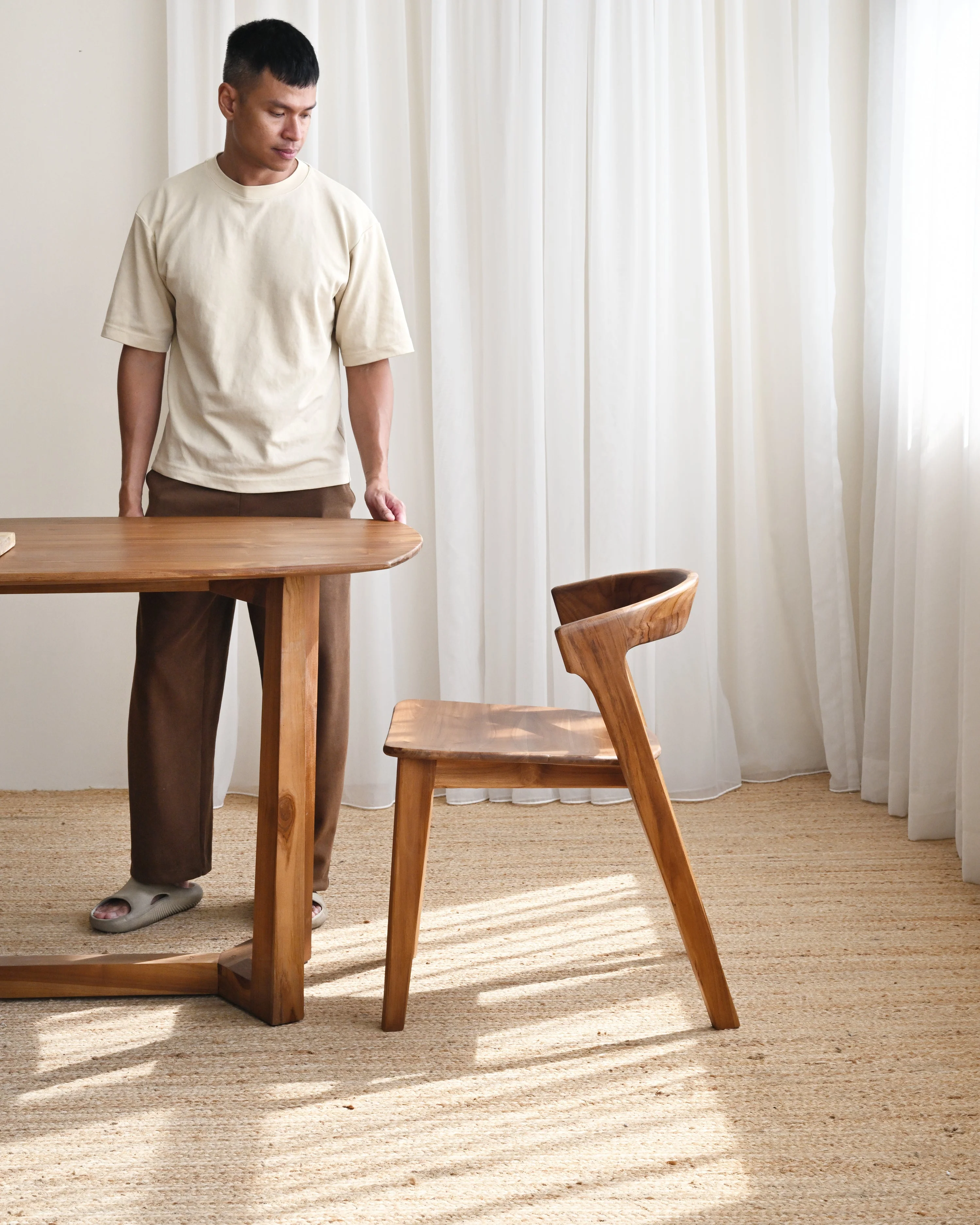 Kinta Teak Dining Chair - Dark Teak - Image 2