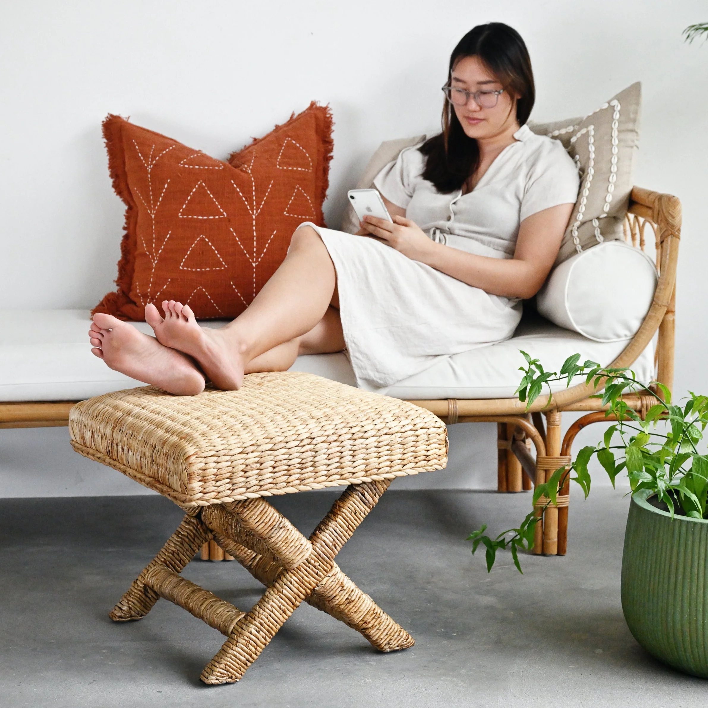 Krakow Water Hyacinth Stool - Image 7