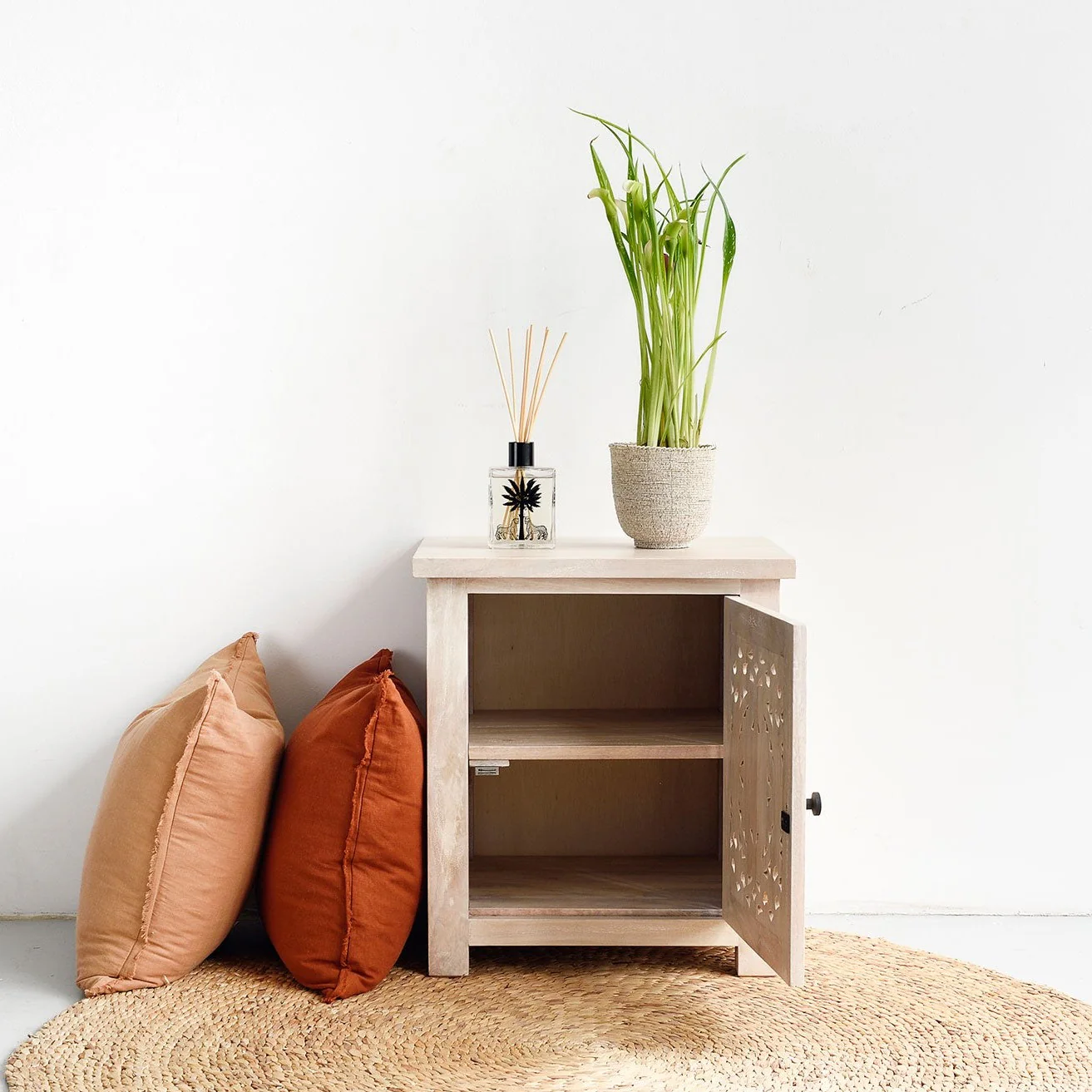 Kuno Bedside Table - White Wash - Image 2