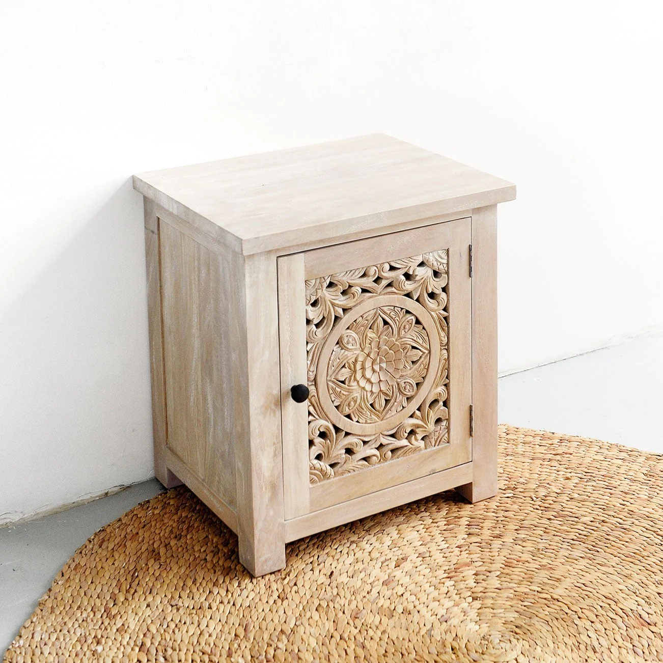 Kuno Bedside Table - White Wash - Image 6