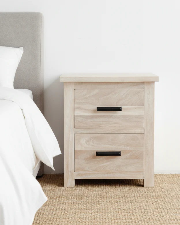 Lowanu Bedside Table - White Wash - Image 3