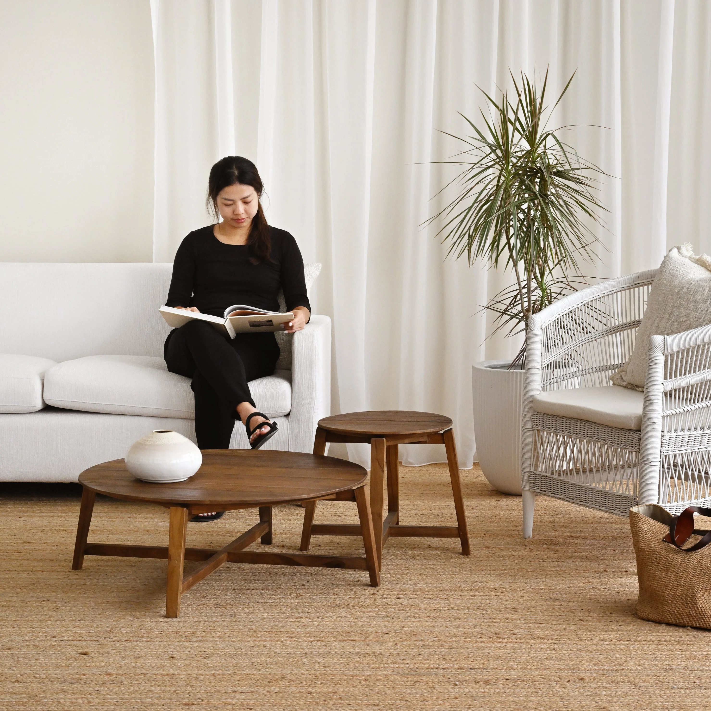 Milou Teak Coffee Table - Natural - Image 4
