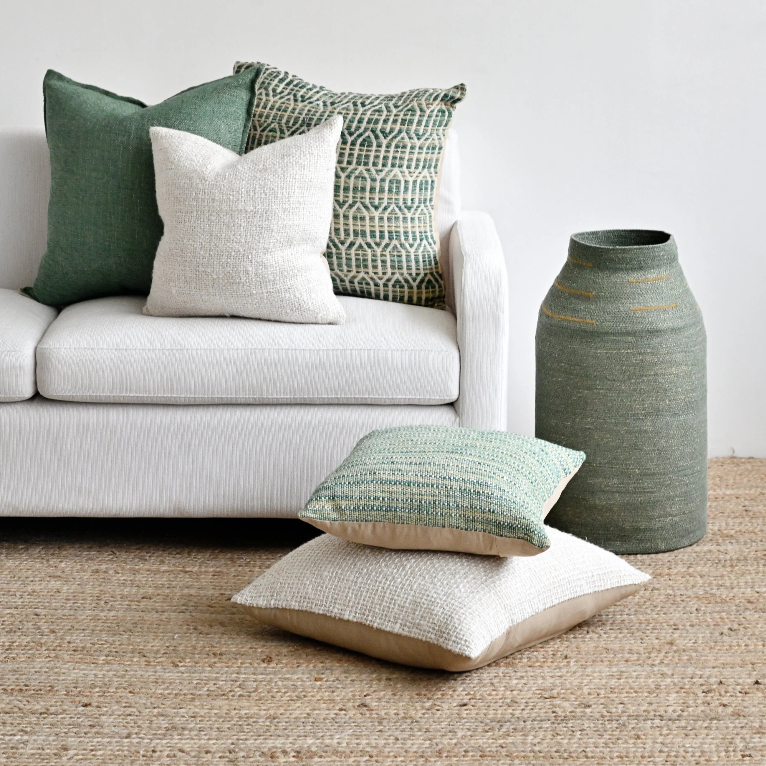 Mirai Green Cushion Cover - 45cm x 45cm - Image 3