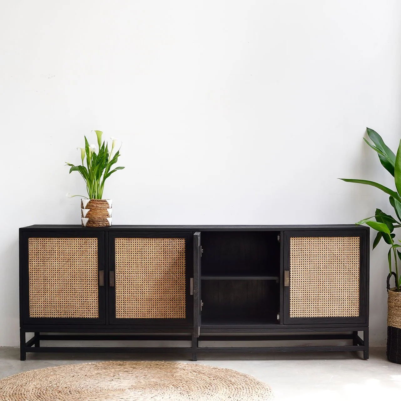 Molly 4 Door Sideboard - Black - Image 2