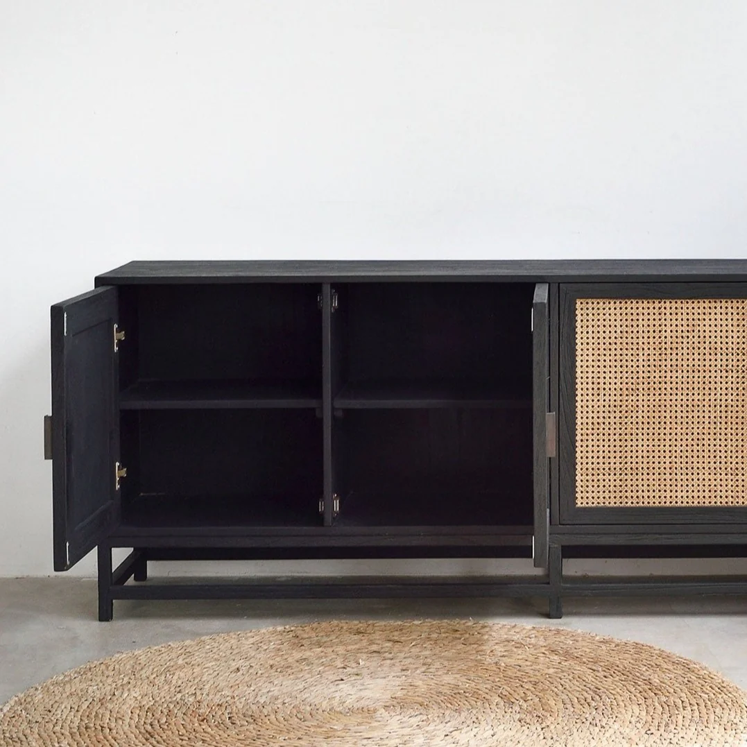 Molly 4 Door Sideboard - Black - Image 3