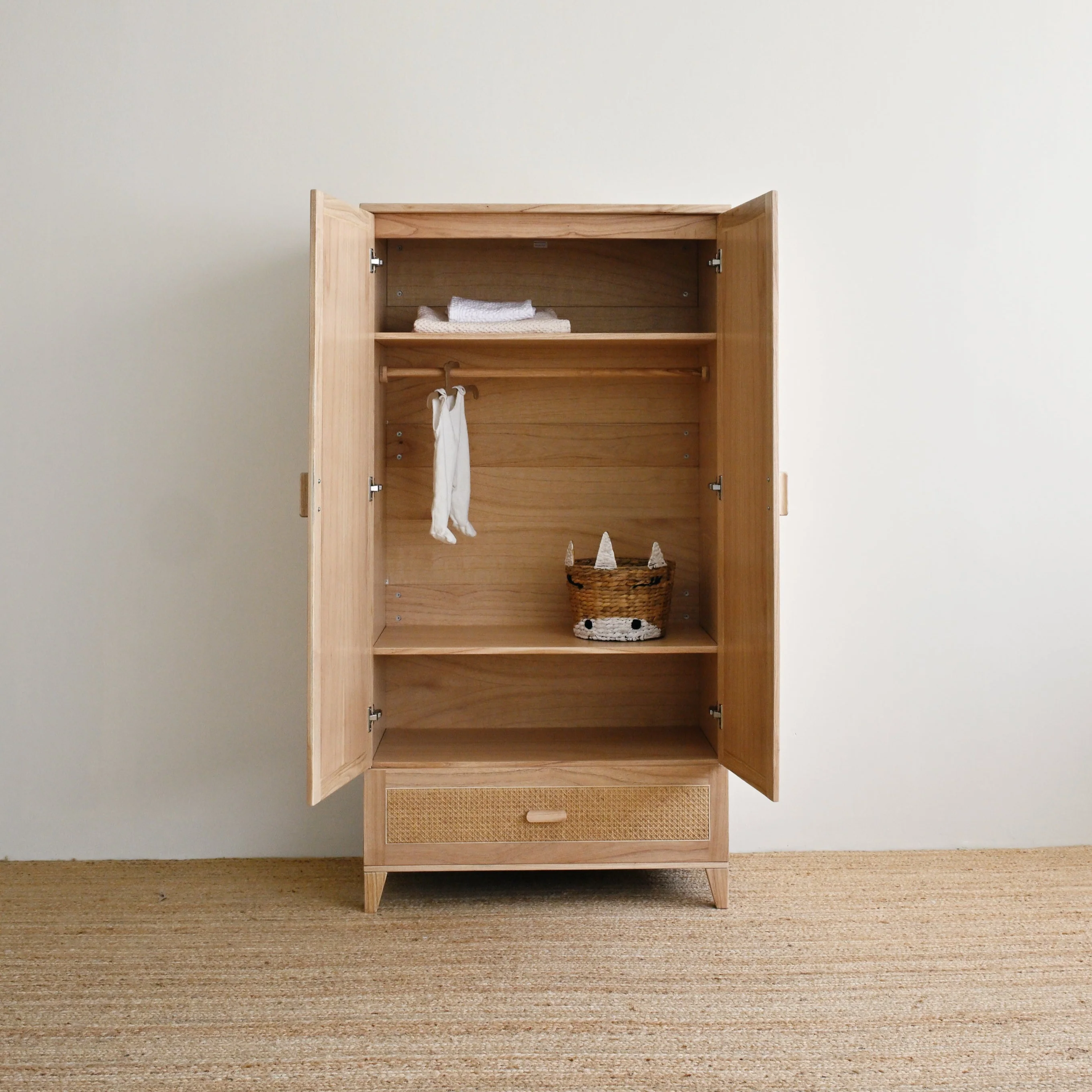Nami Wood Wardrobe - Natural - Image 8