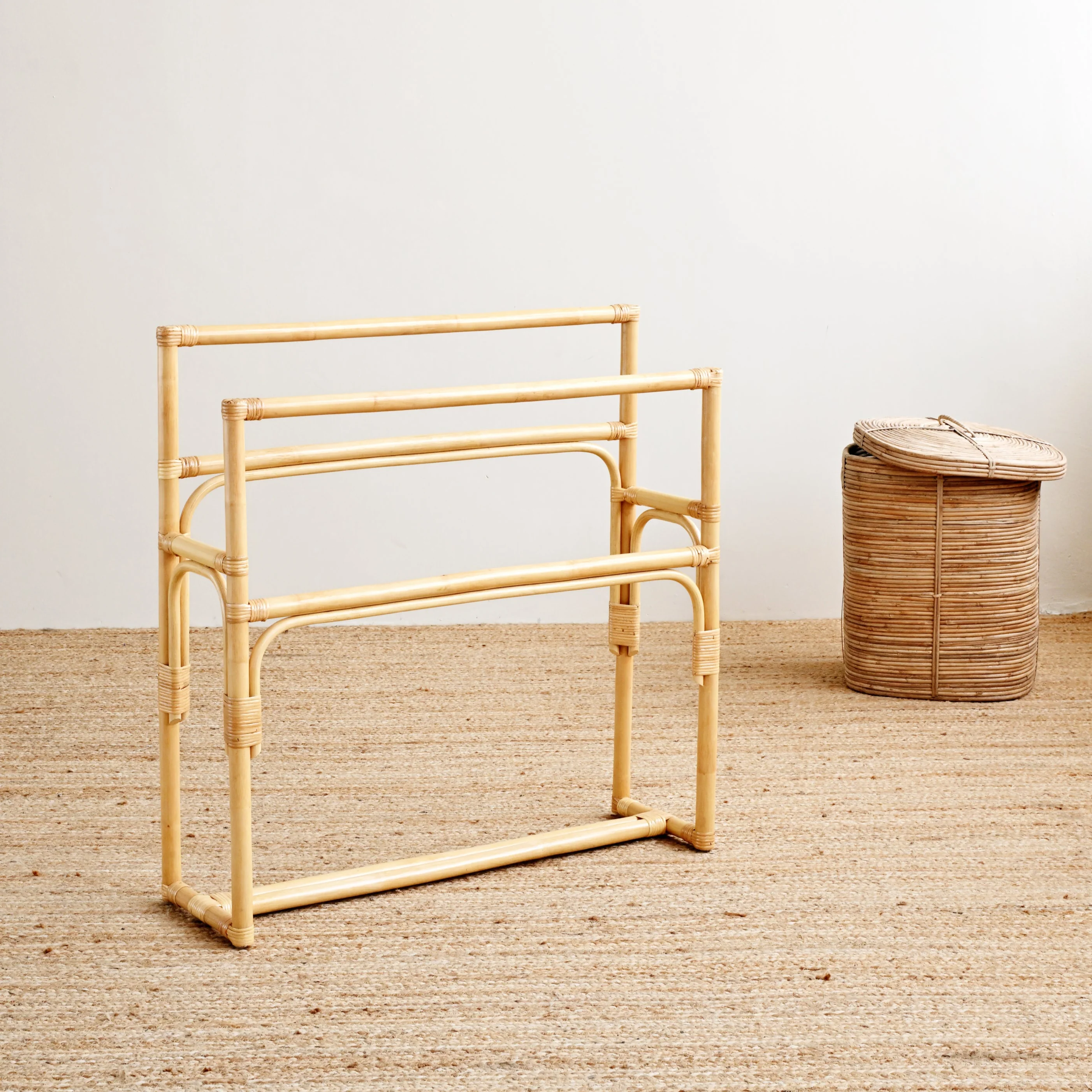Natural Rattan Towel Hanger - Image 3