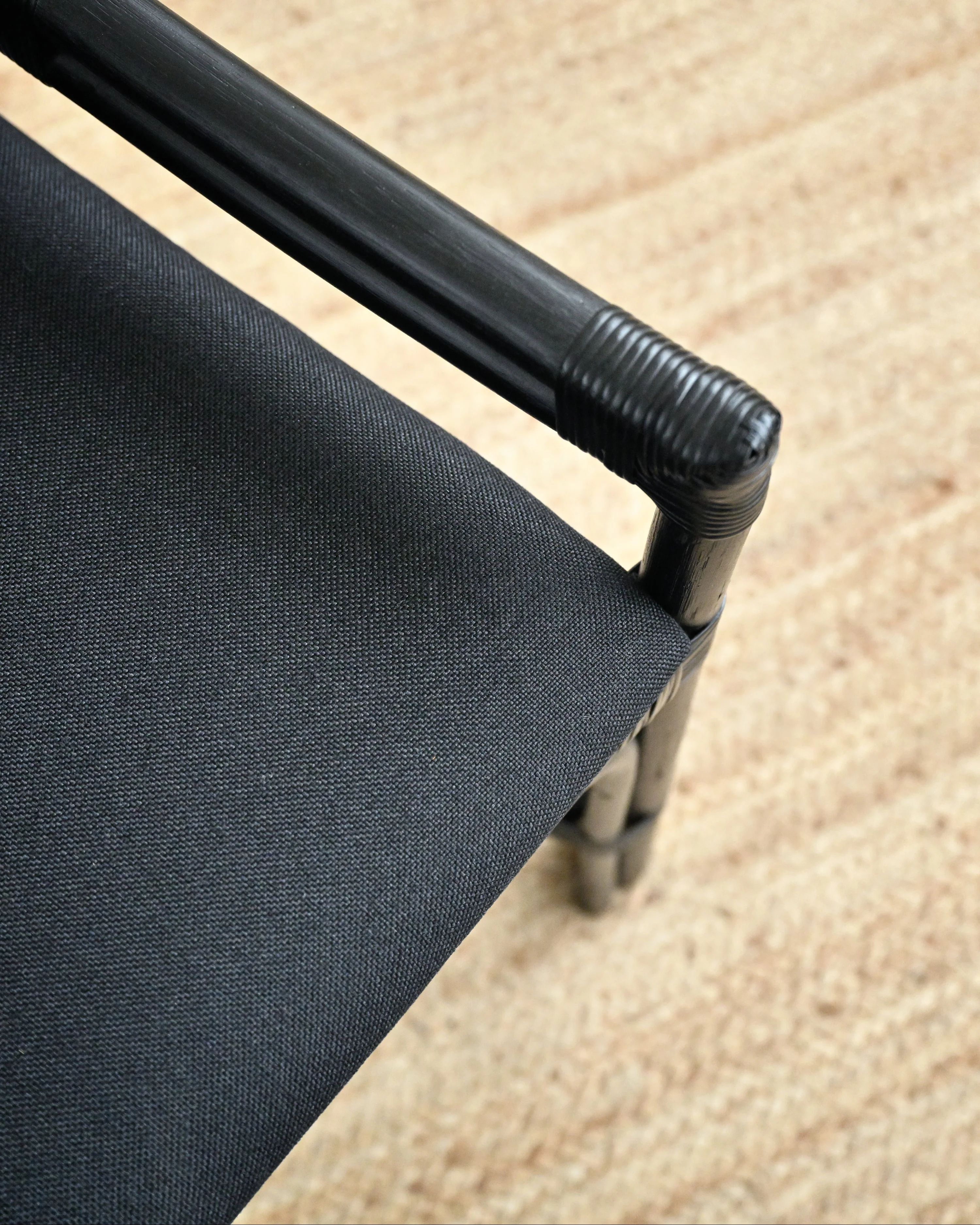 Nikaya Rattan Dining Chair - Black - Image 8