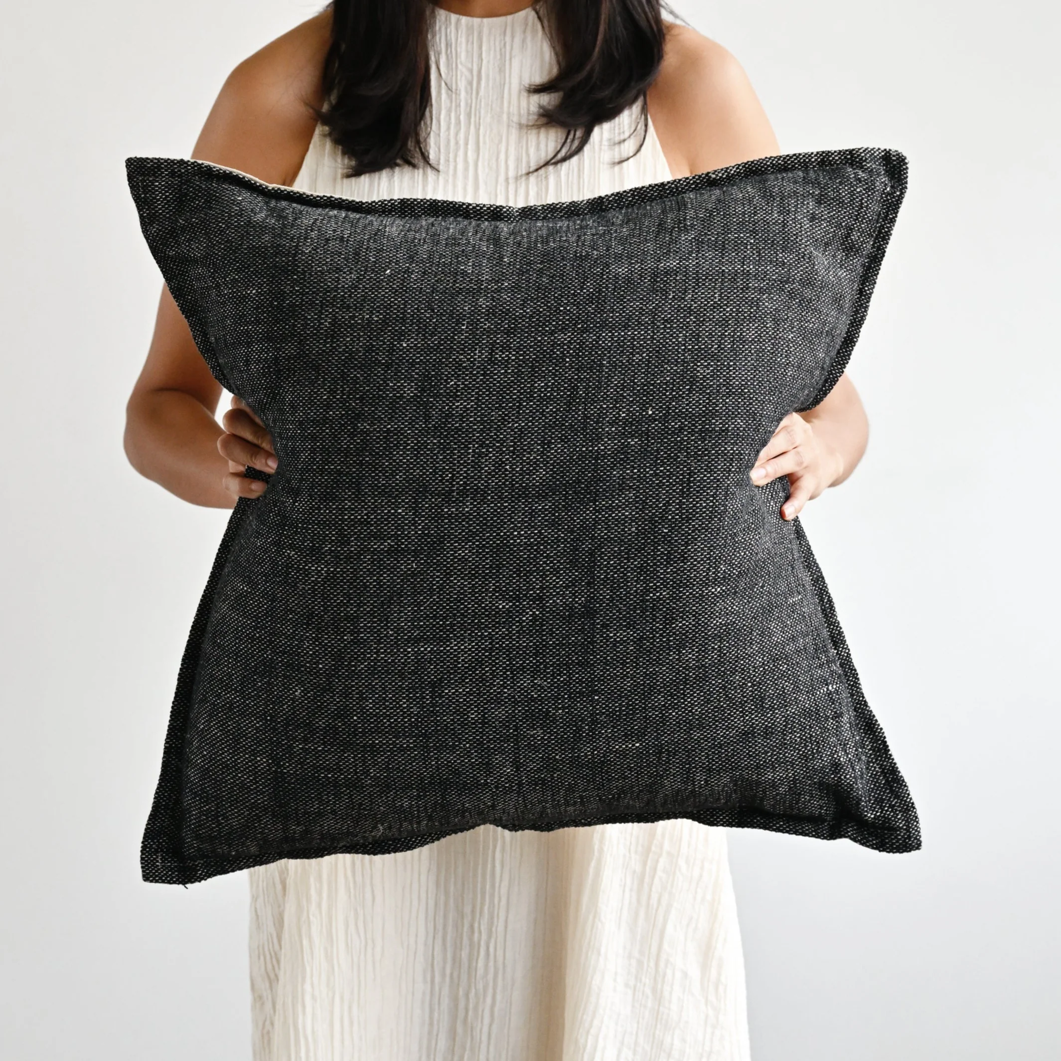 Nisha Charcoal Cushion Cover - 55cm x 55cm