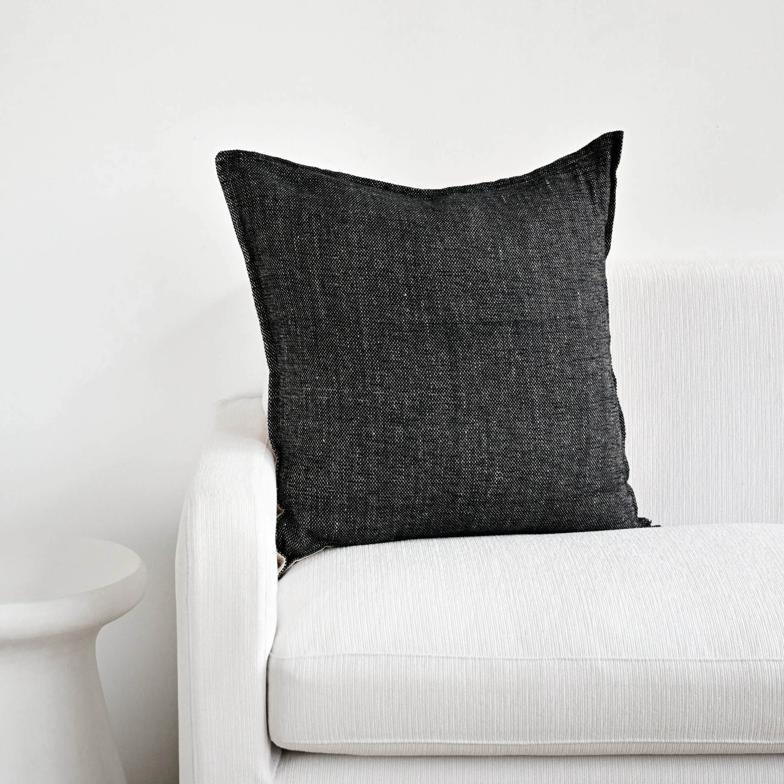 Nisha Charcoal Cushion Cover - 55cm x 55cm - Image 3
