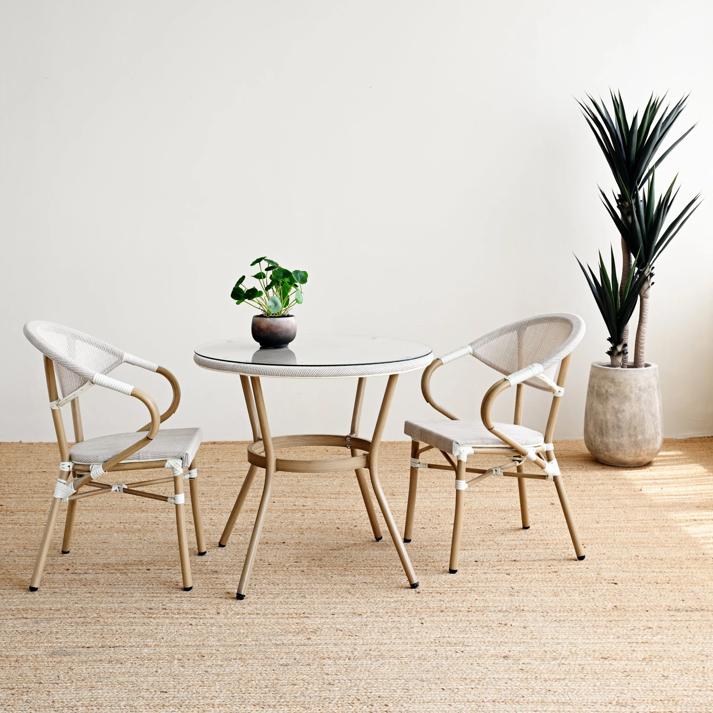 Outdoor Teslin Arm Dining Chair - Image 17