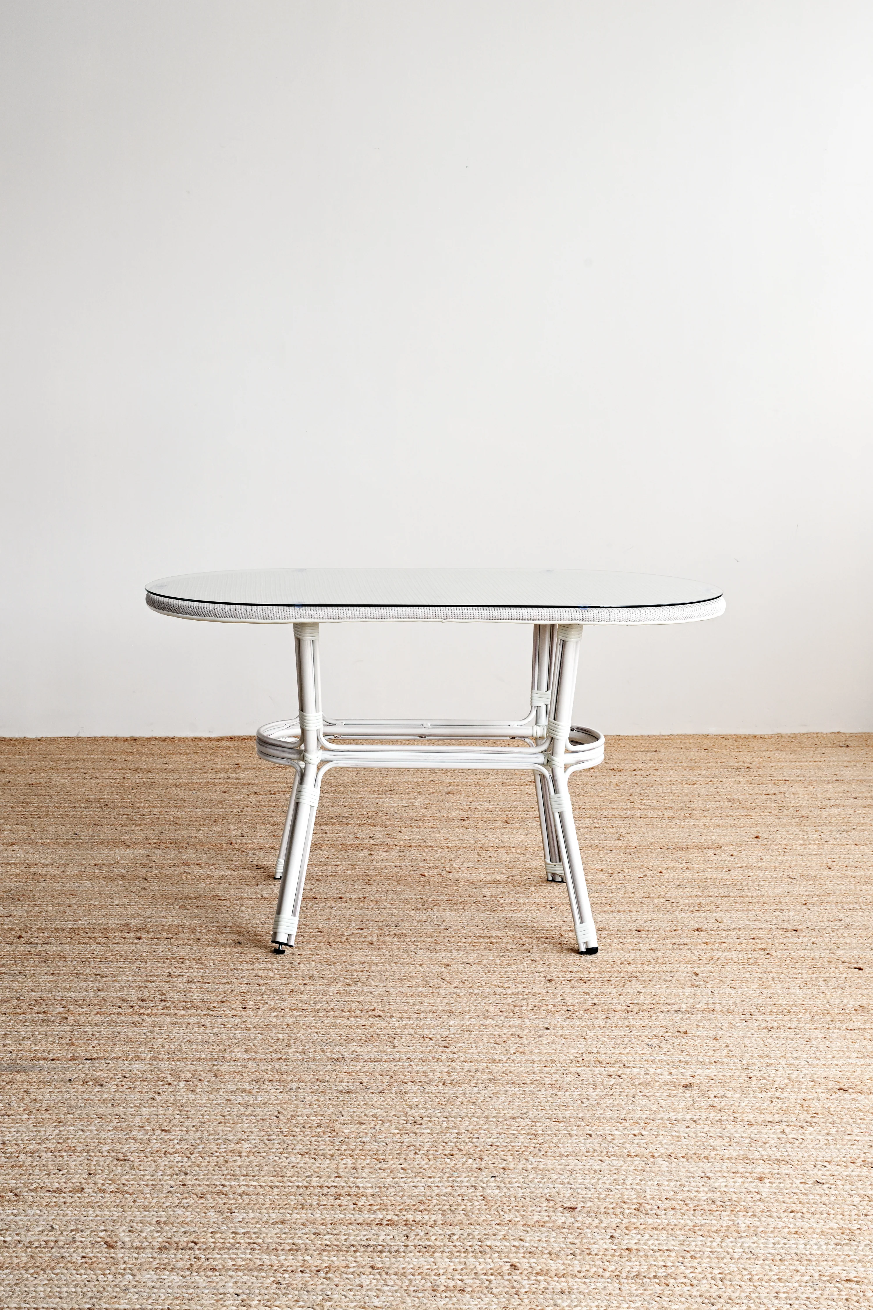 Outdoor Wicker Oval Dining Table