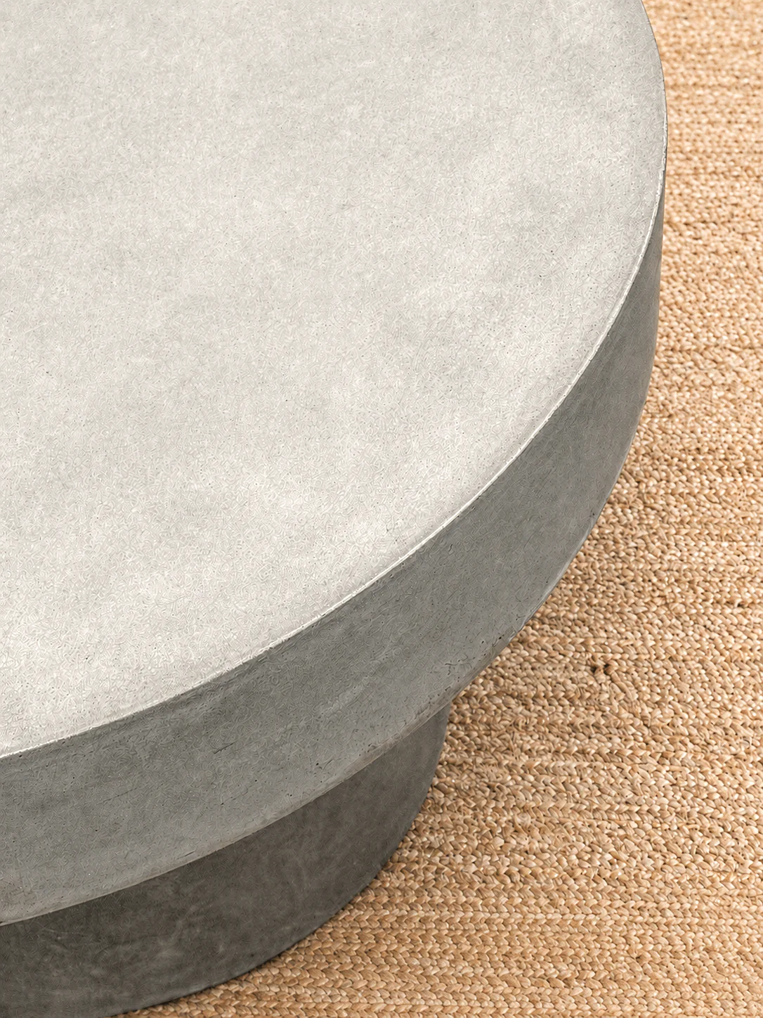 Pedestal Concrete Coffee Table - Grey - Image 7