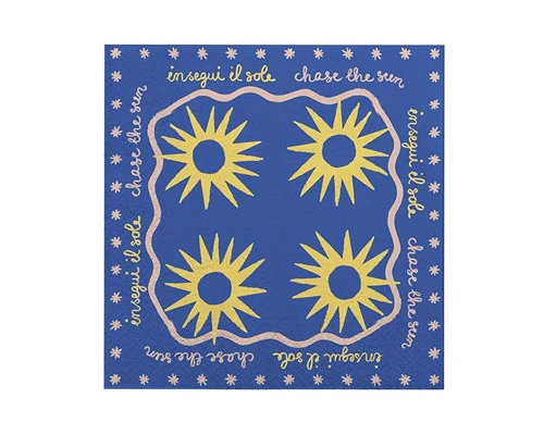 Porto Sole Paper Napkins Blue - Pack of 12 - Image 4