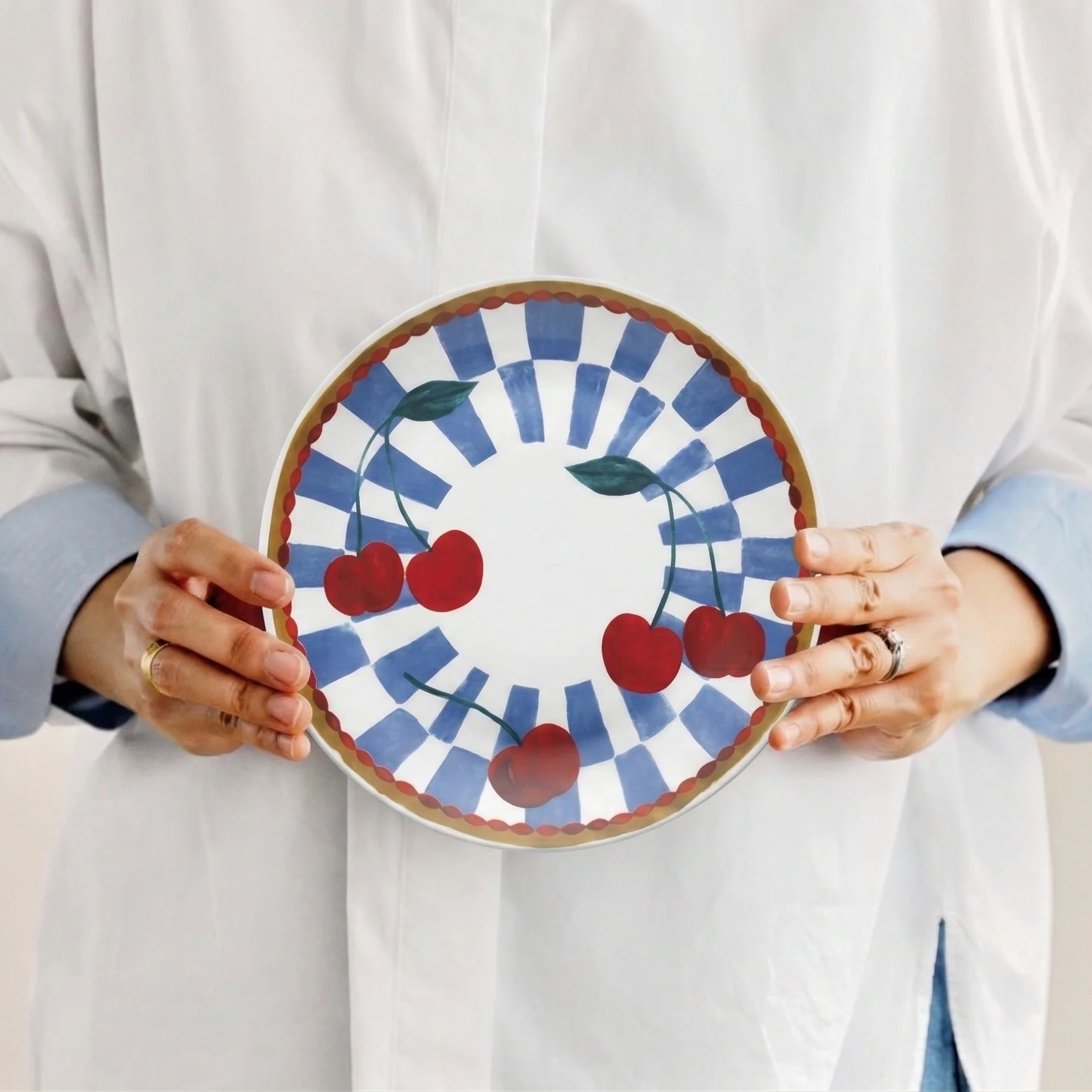 Porto Valentina Side Plate 20cm - Cherry - Image 2