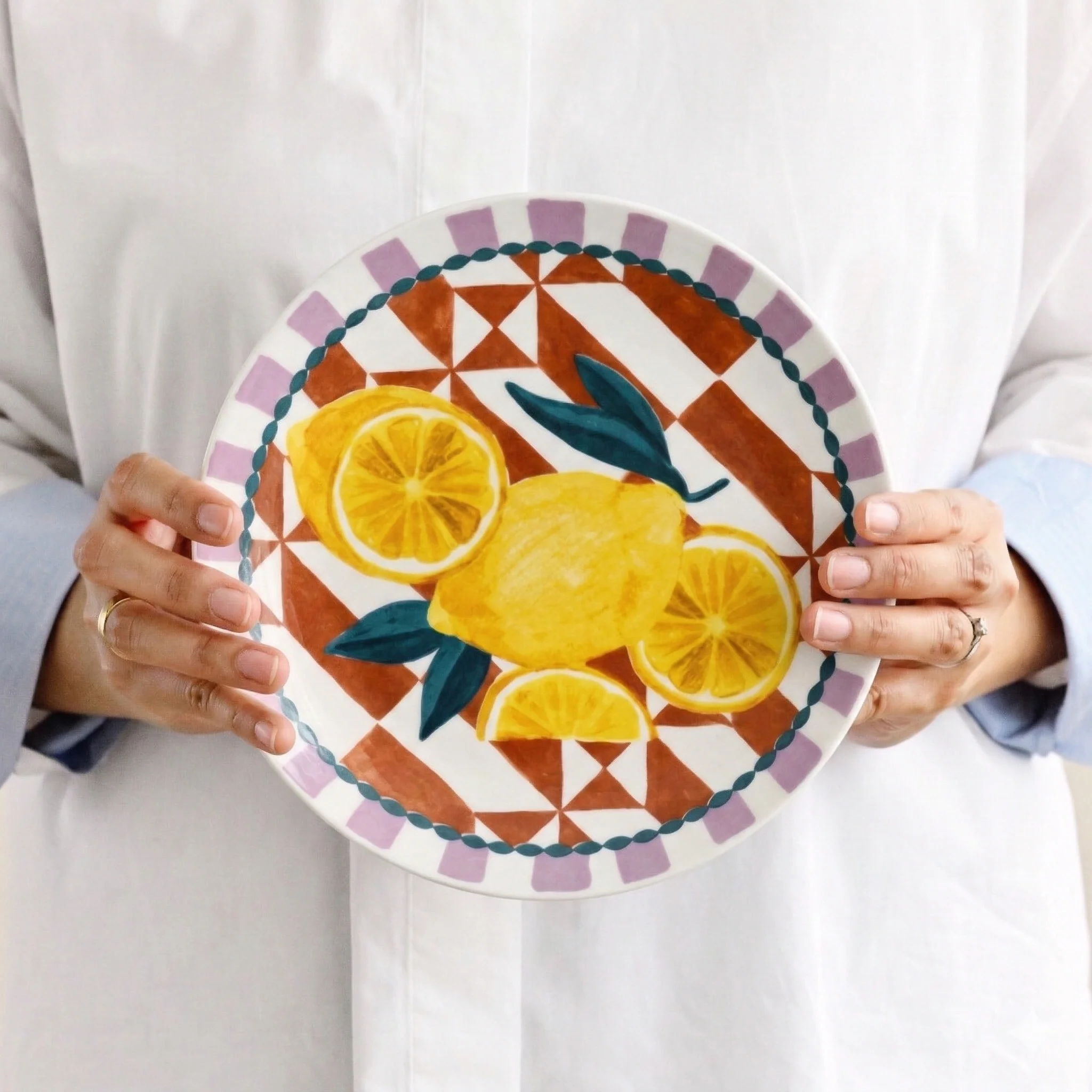 Porto Valentina Side Plate 20cm - Lemon - Image 2