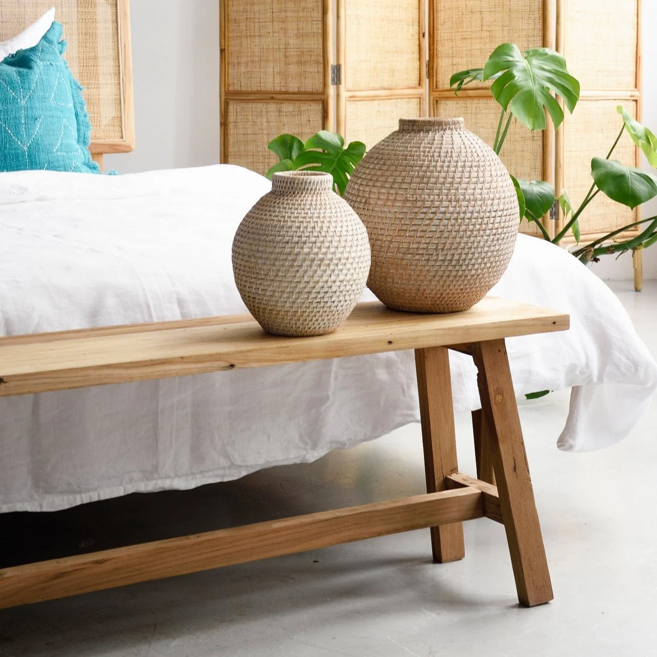 Reclaimed Teak Bench - Natural - Image 4