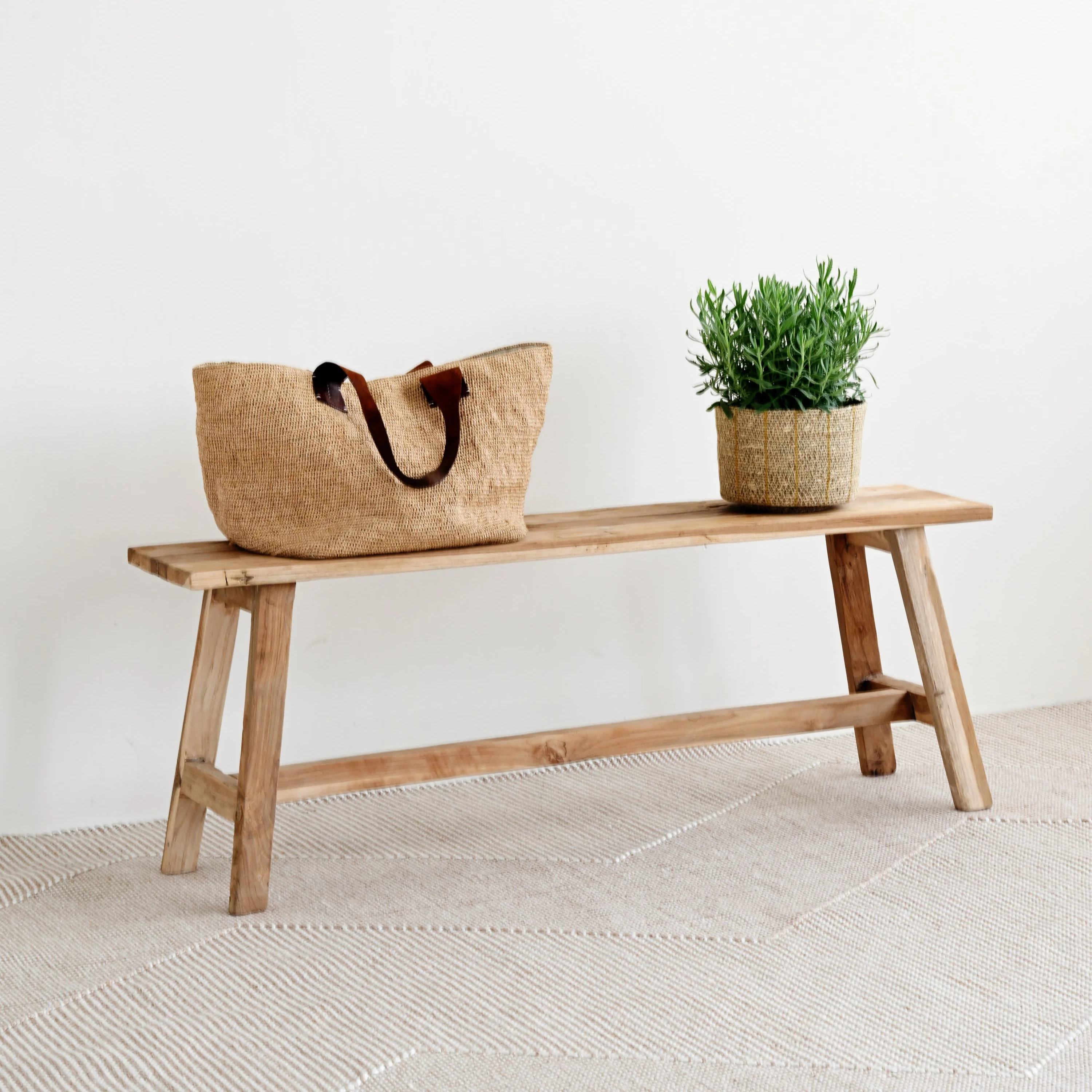 Reclaimed Teak Bench - Natural - Image 7