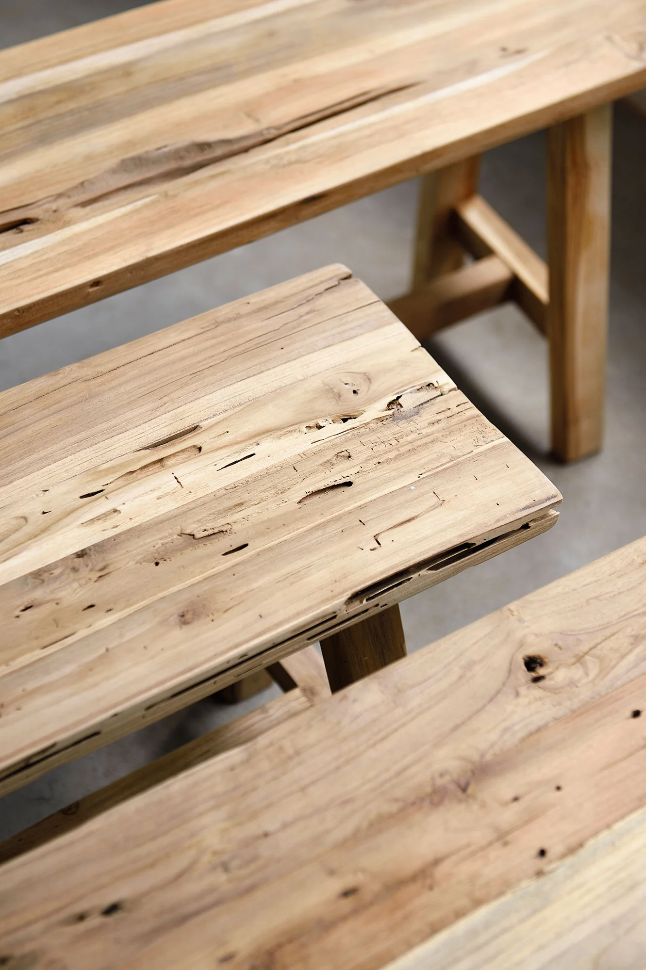 Reclaimed Teak Bench - Natural - Image 8