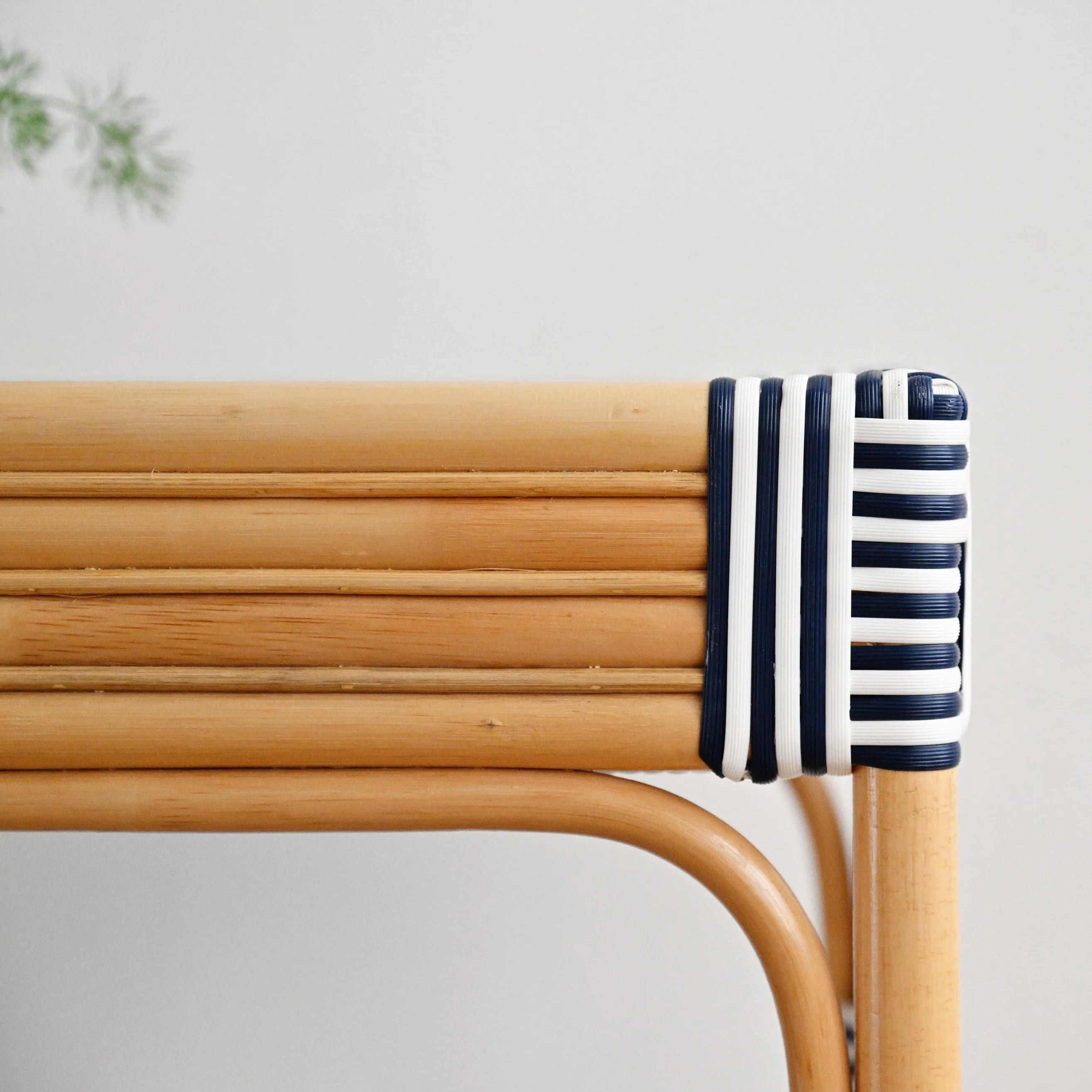 Isola Rattan Bar Cart - Blue and White - Image 7