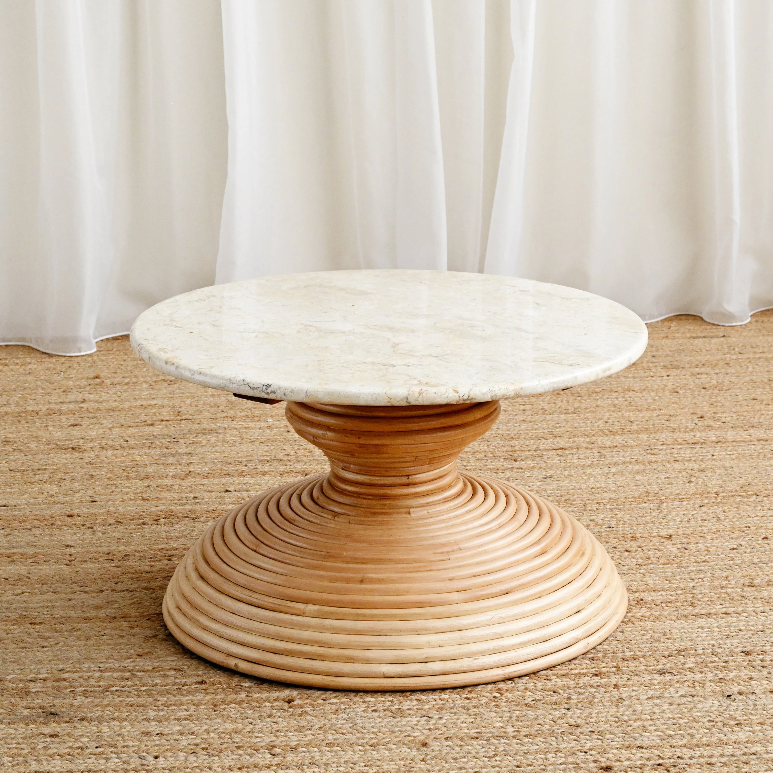 Round Marble Coffee Table - 70cm