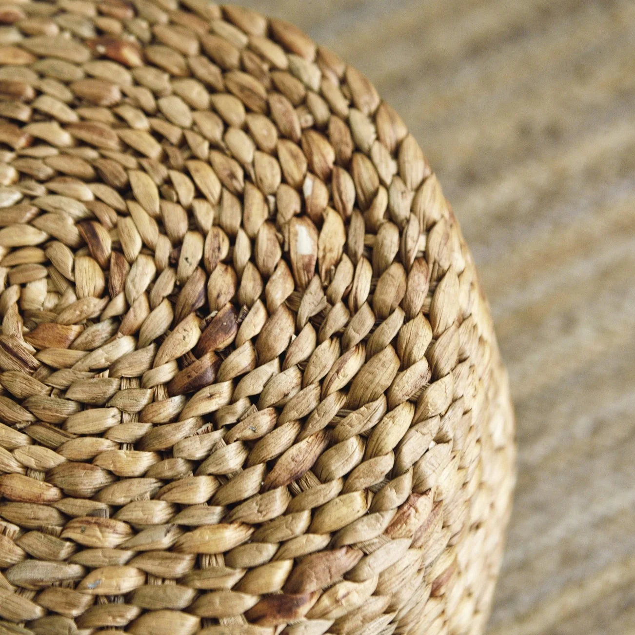 Round Water Hyacinth Stool - Image 4