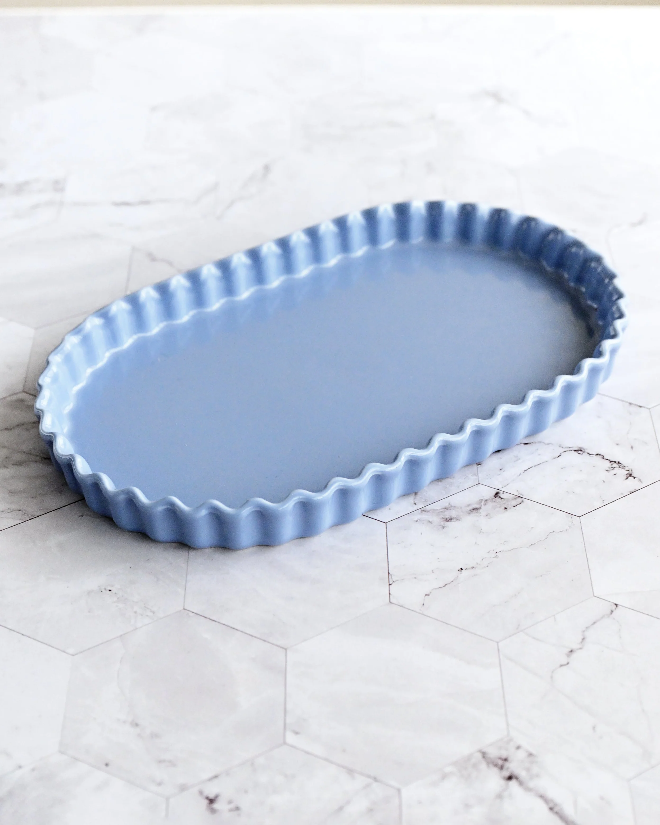Ruffle Oval Serving Bowl 25cm - Twilight - Image 2