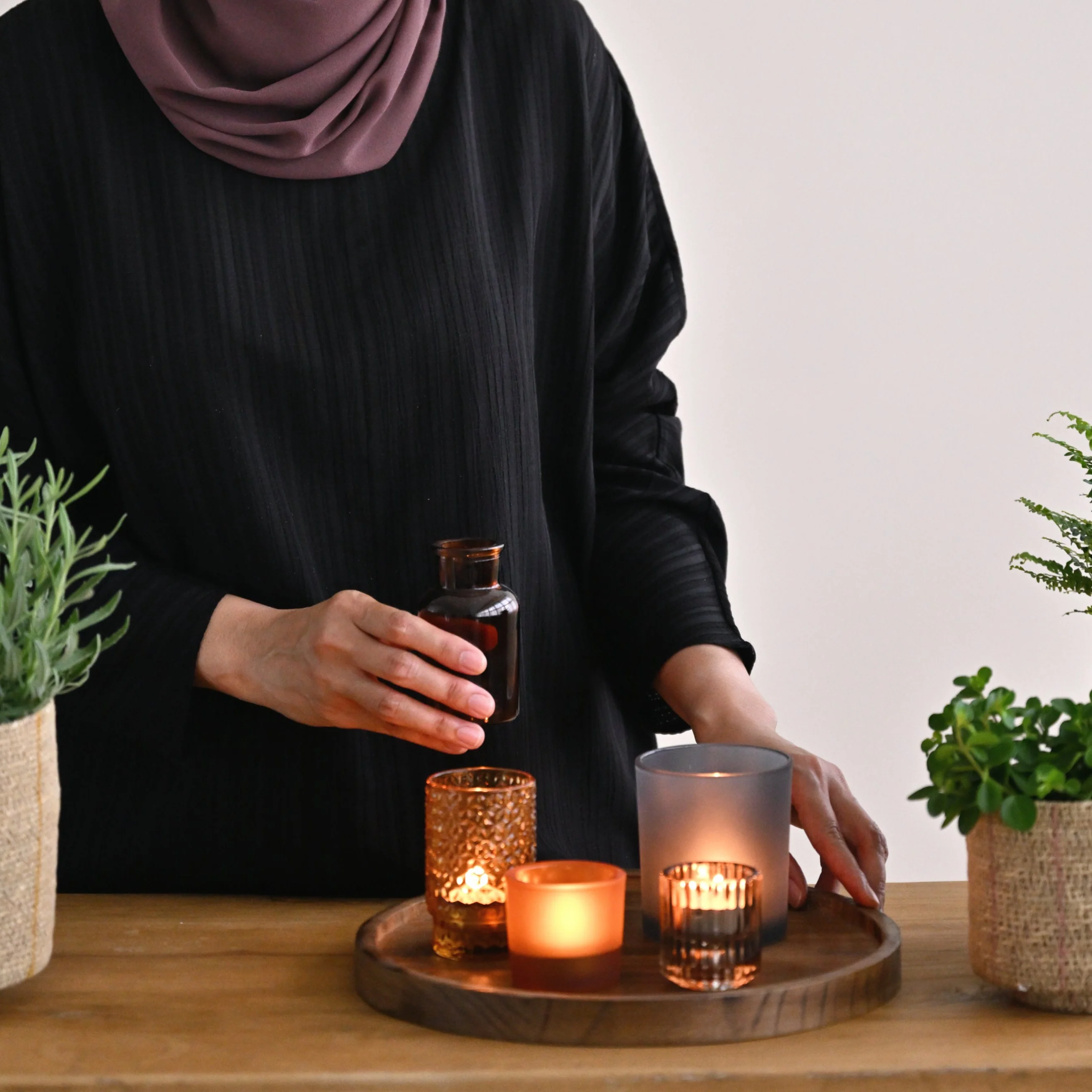 Sanga Tray Votive Brown (Set of 6) - Image 3