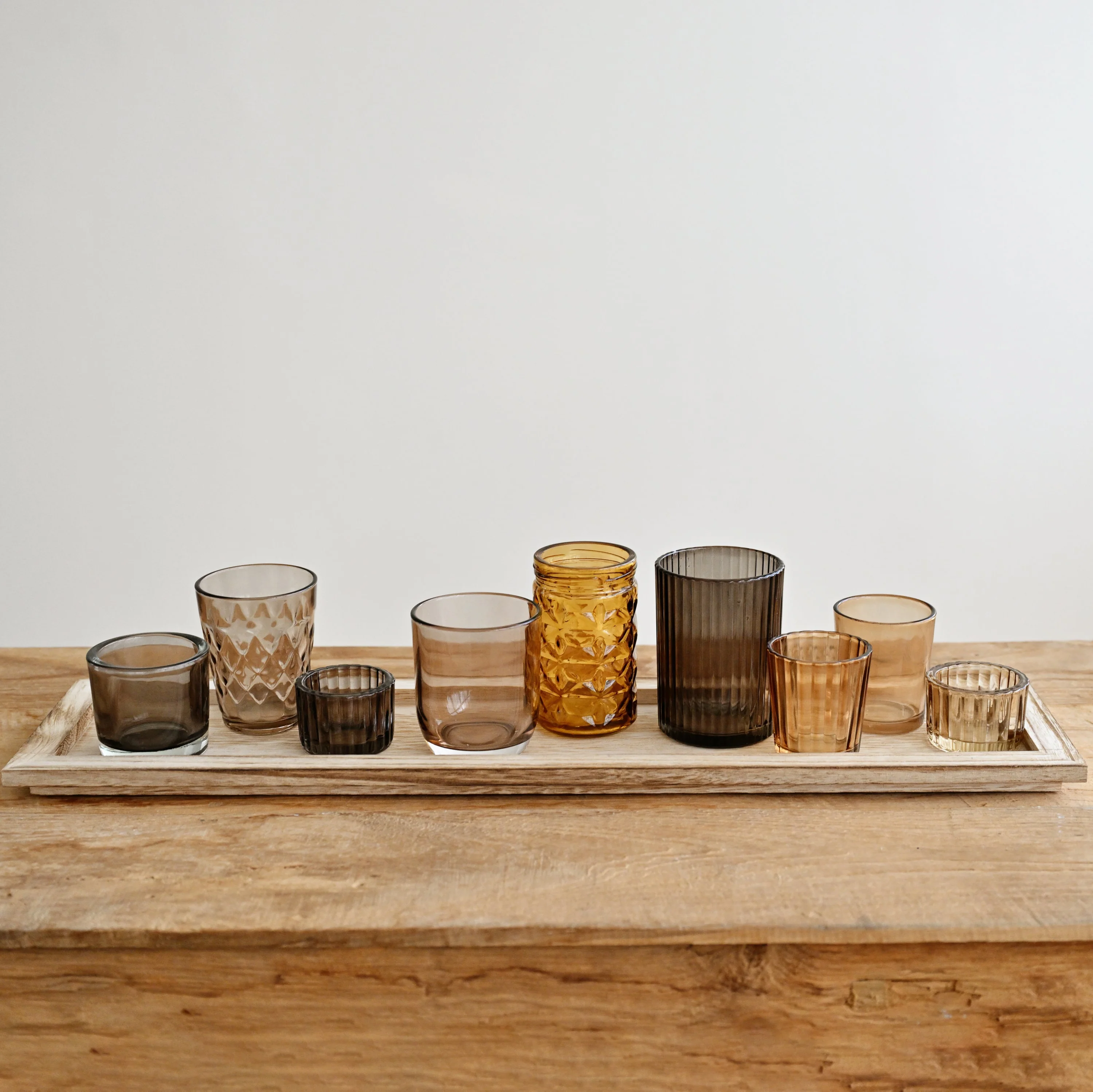 Sanga Tray with Votive Brown (Set of 10) - Image 3